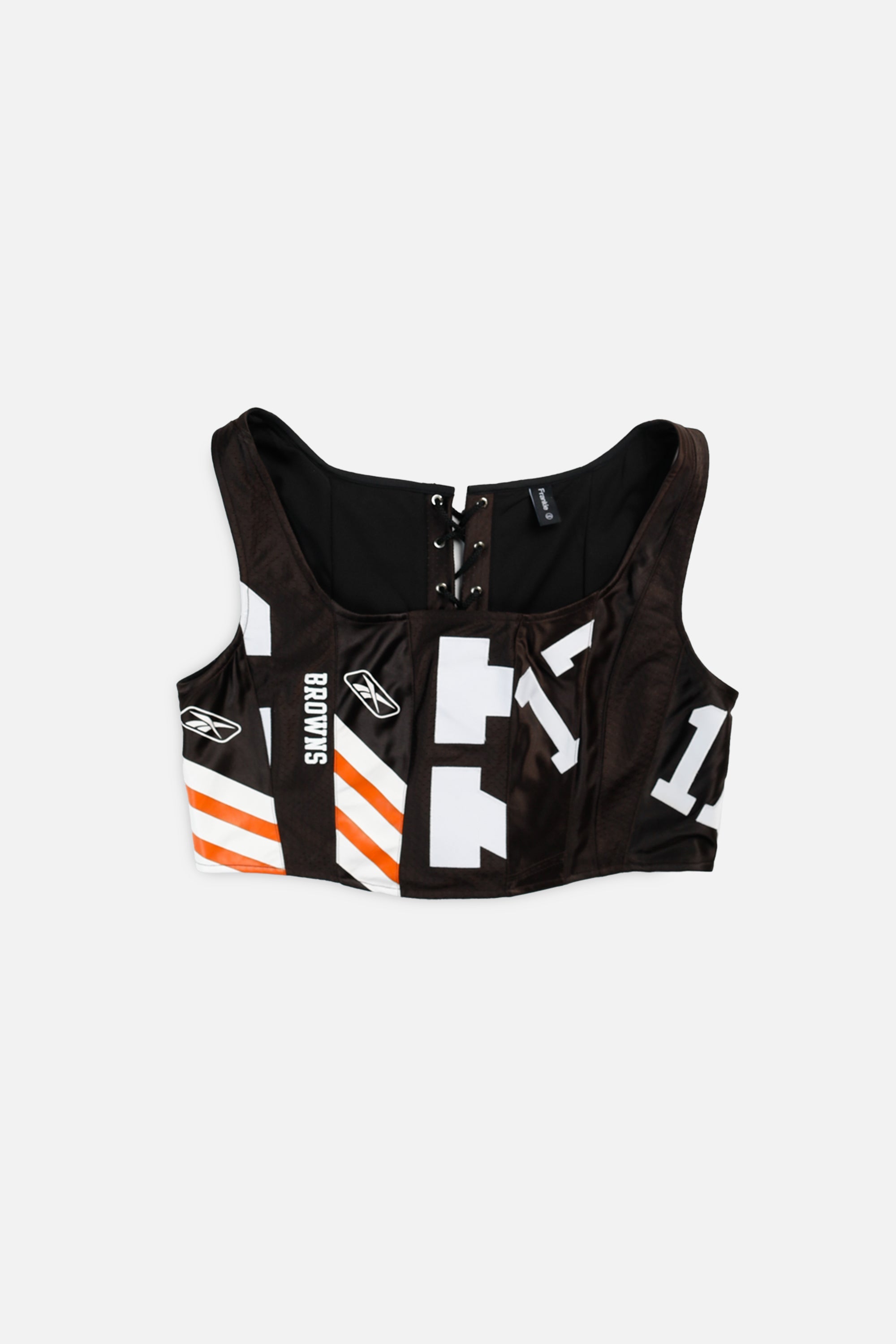 Rework Cleveland Browns NFL Corset - XXL-TOPS-NFL-XXL-Frankie Collective Rare Vintage Streetwear Reworks