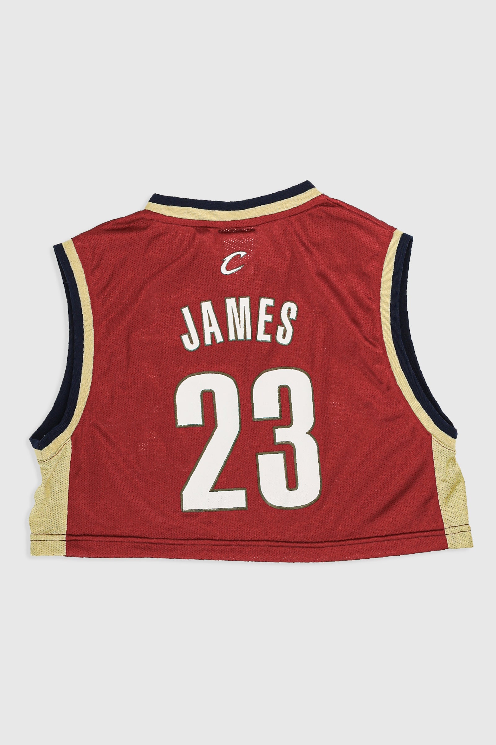 Rework Cleveland Cavaliers Crop Jersey - S, M-JERSEYS-NBA-S-Frankie Collective Rare Vintage Streetwear Reworks