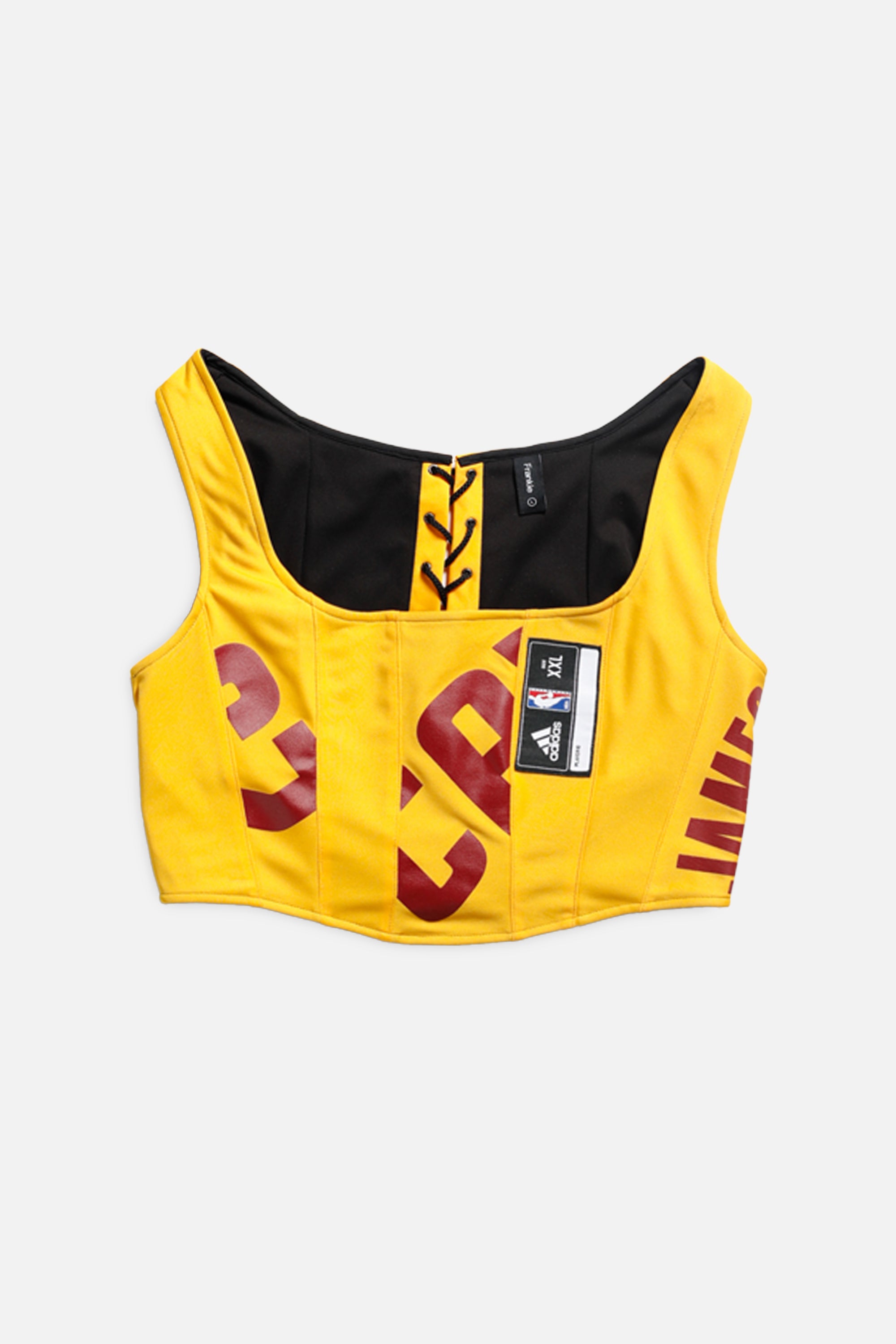 Rework Cleveland Cavaliers NBA Corset - L-TOPS-NBA-L-Frankie Collective Rare Vintage Streetwear Reworks