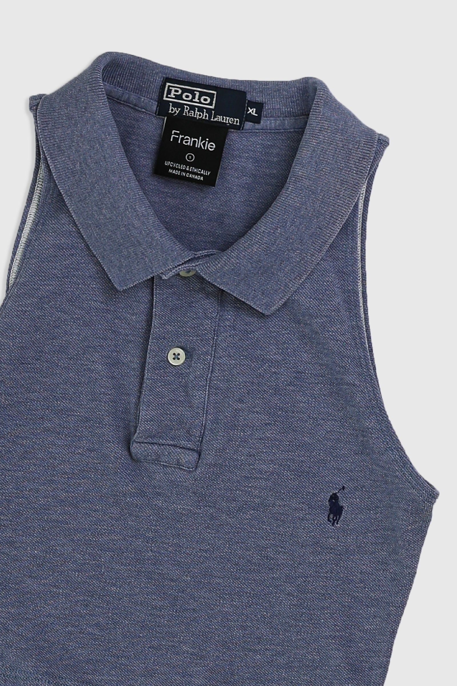 Rework Collared Tank - S-TOPS-vendor-unknown-Frankie Collective Rare Vintage Streetwear Reworks