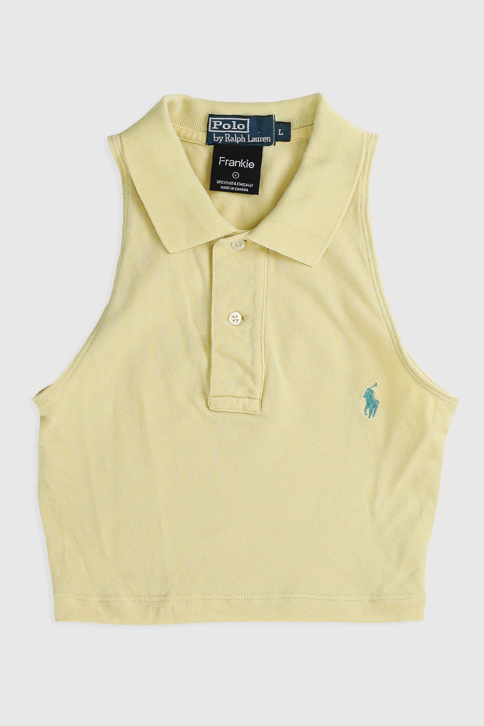 Rework Collared Tank - S-TOPS-vendor-unknown-Frankie Collective Rare Vintage Streetwear Reworks
