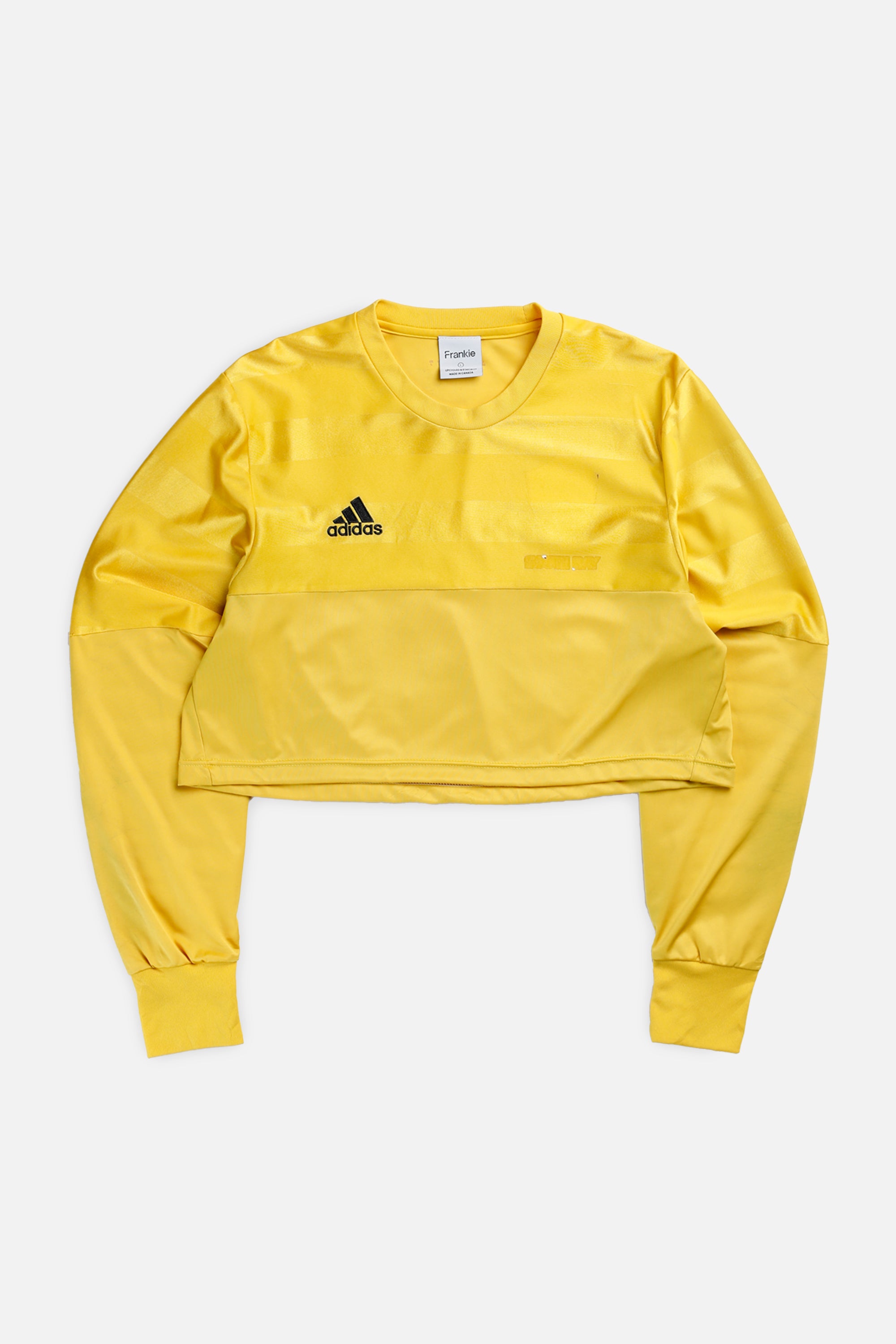 Rework Crop Adidas Soccer Goalie Jersey - L-JERSEYS-vendor-unknown-L-Frankie Collective Rare Vintage Streetwear Reworks