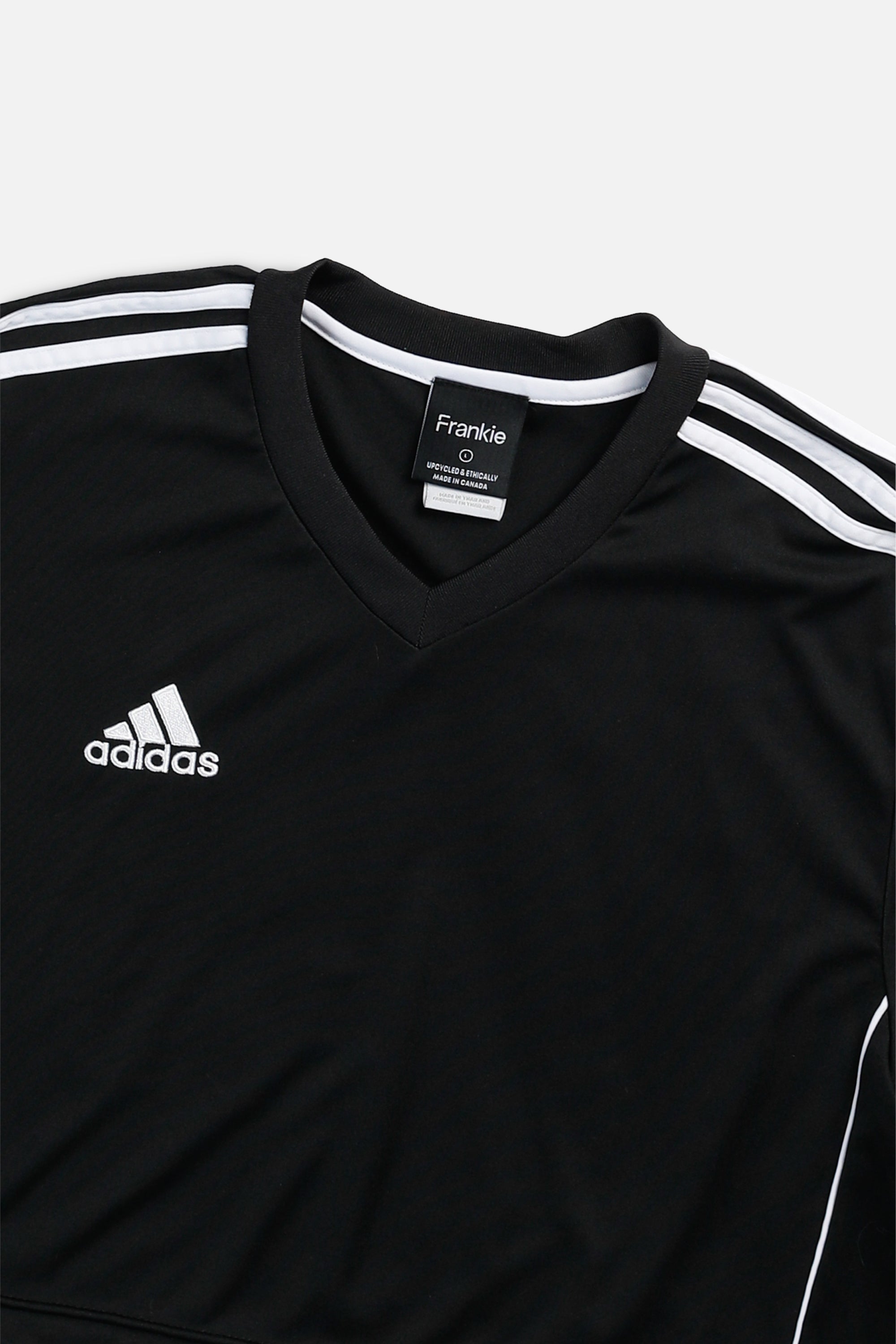 Rework Crop Adidas Soccer Jersey - L-JERSEYS-Adidas-L-Frankie Collective Rare Vintage Streetwear Reworks