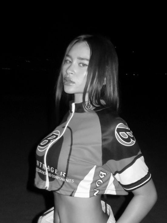 Rework Crop Cycling Jersey - XL-JERSEYS-vendor-unknown-Frankie Collective Rare Vintage Streetwear Reworks