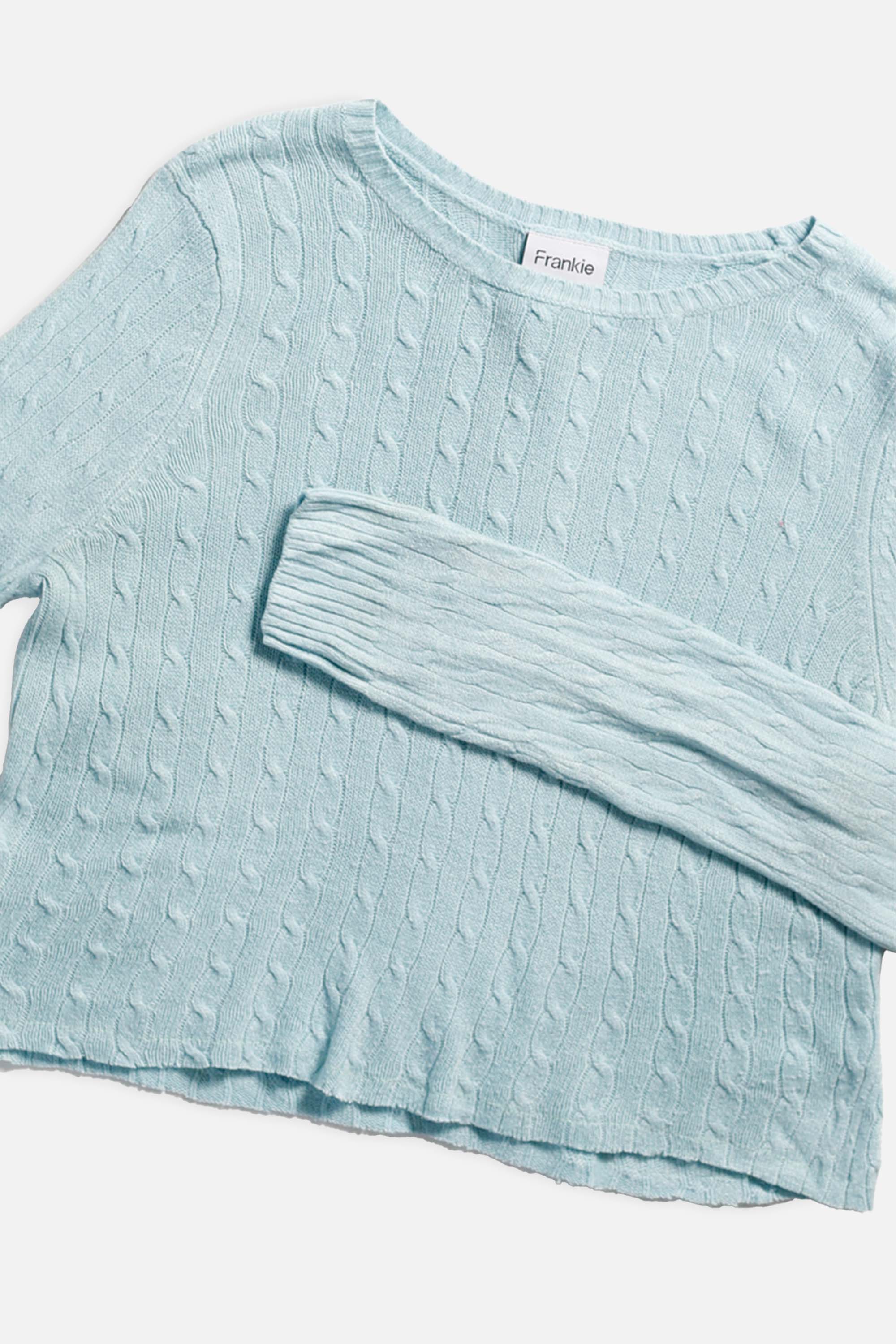 Rework Crop Knit Sweater - M-SWEATERS-vendor-unknown-M-Frankie Collective Rare Vintage Streetwear Reworks