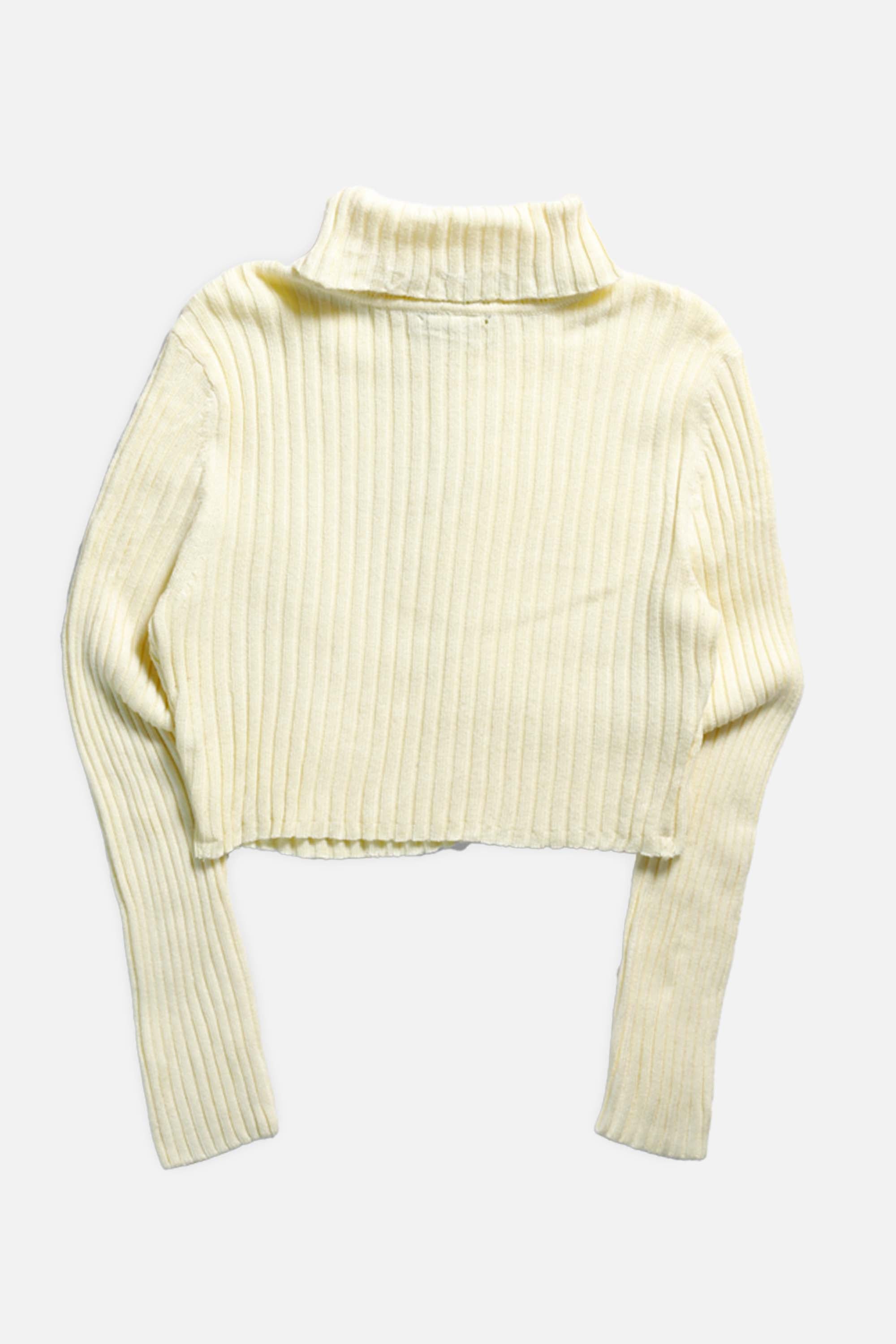 Rework Crop Knit Sweater - XS-SWEATERS-vendor-unknown-XS-Frankie Collective Rare Vintage Streetwear Reworks