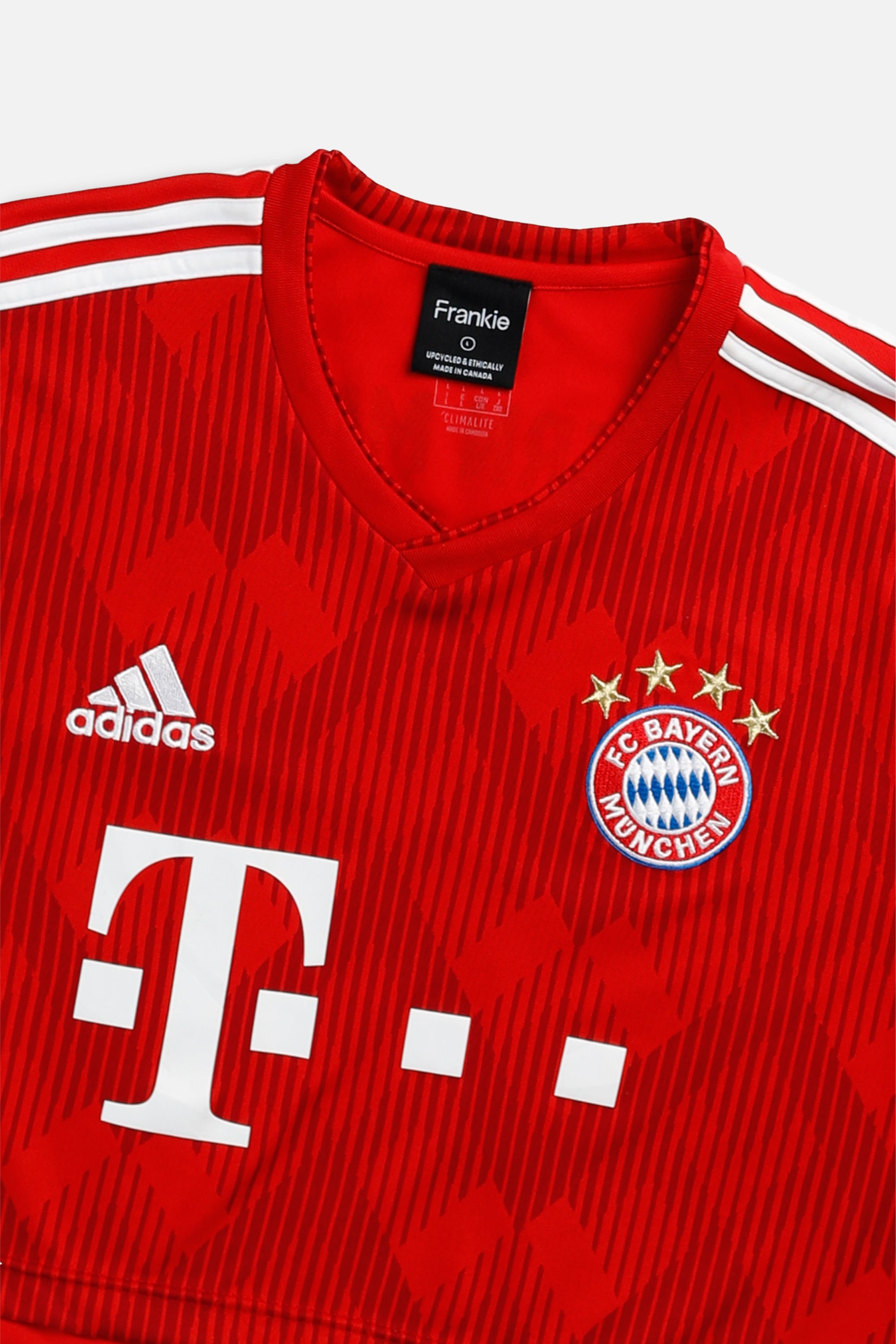 Rework Crop Munich Soccer Jersey - L-JERSEYS-vendor-unknown-L-Frankie Collective Rare Vintage Streetwear Reworks