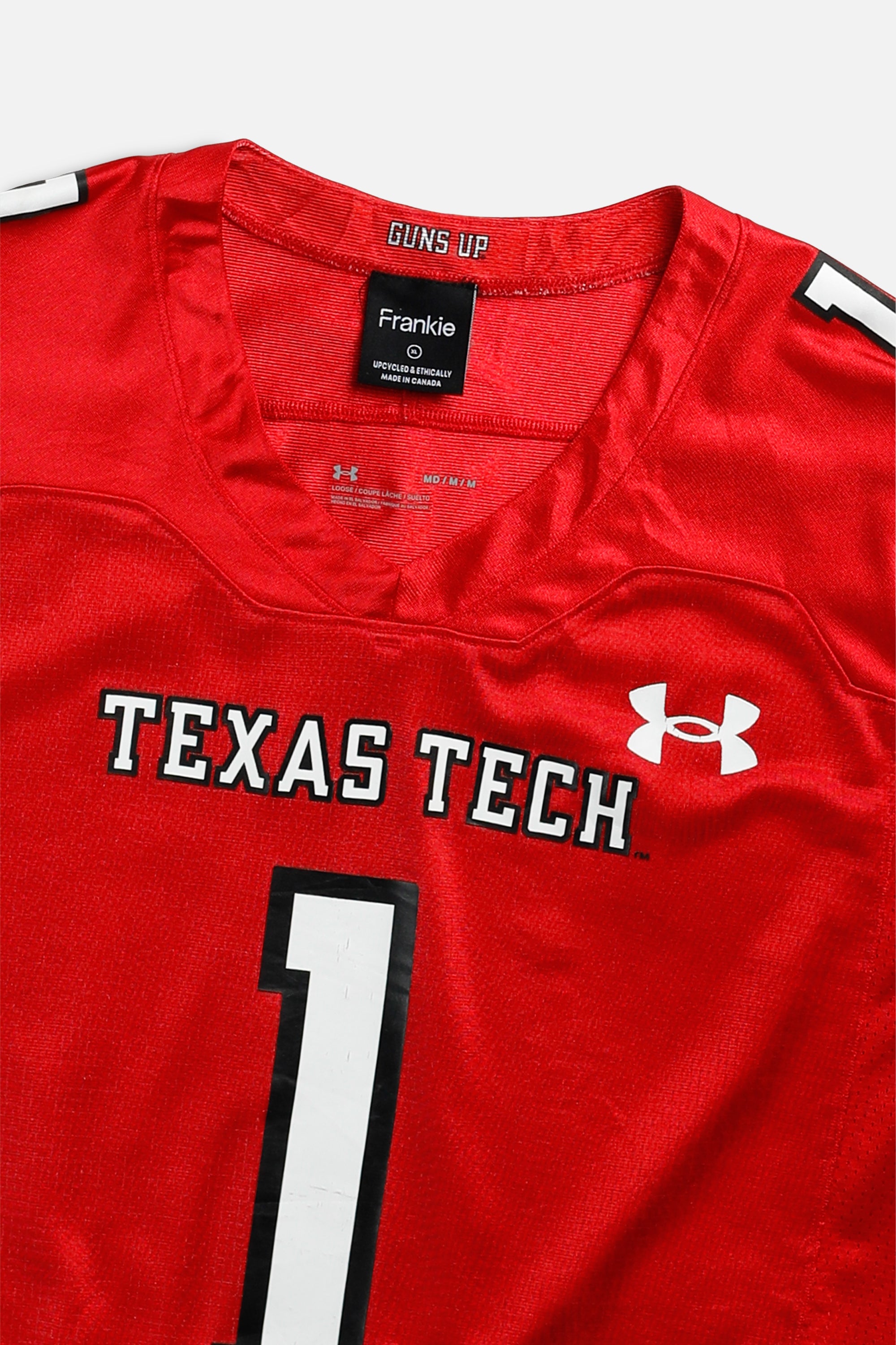 Rework Crop Texas Tech NCAA Jersey - XL-JERSEYS-NCAA-XL-Frankie Collective Rare Vintage Streetwear Reworks