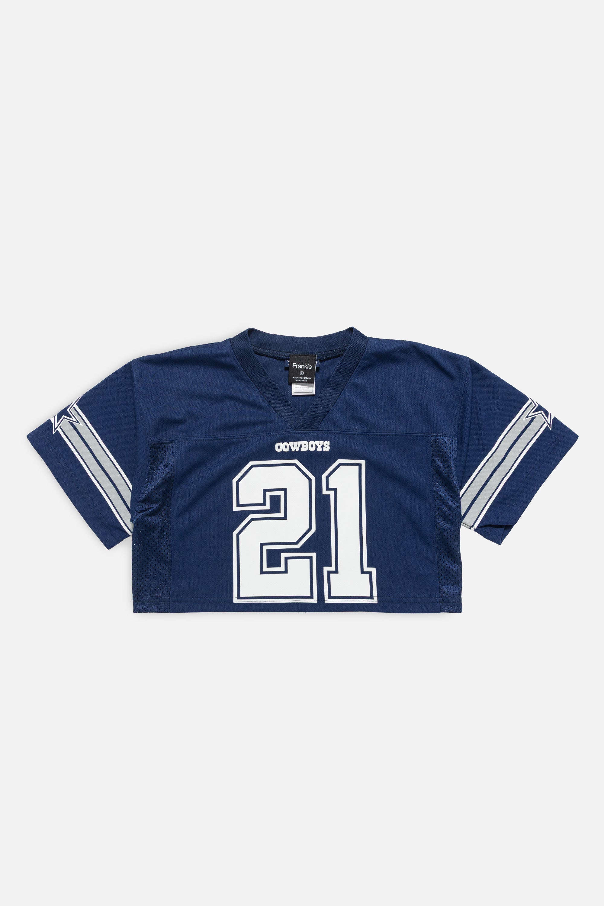 Rework Dallas Cowboys Crop Jersey-NFL-Frankie Collective-Rework-Vintage-Streetwear