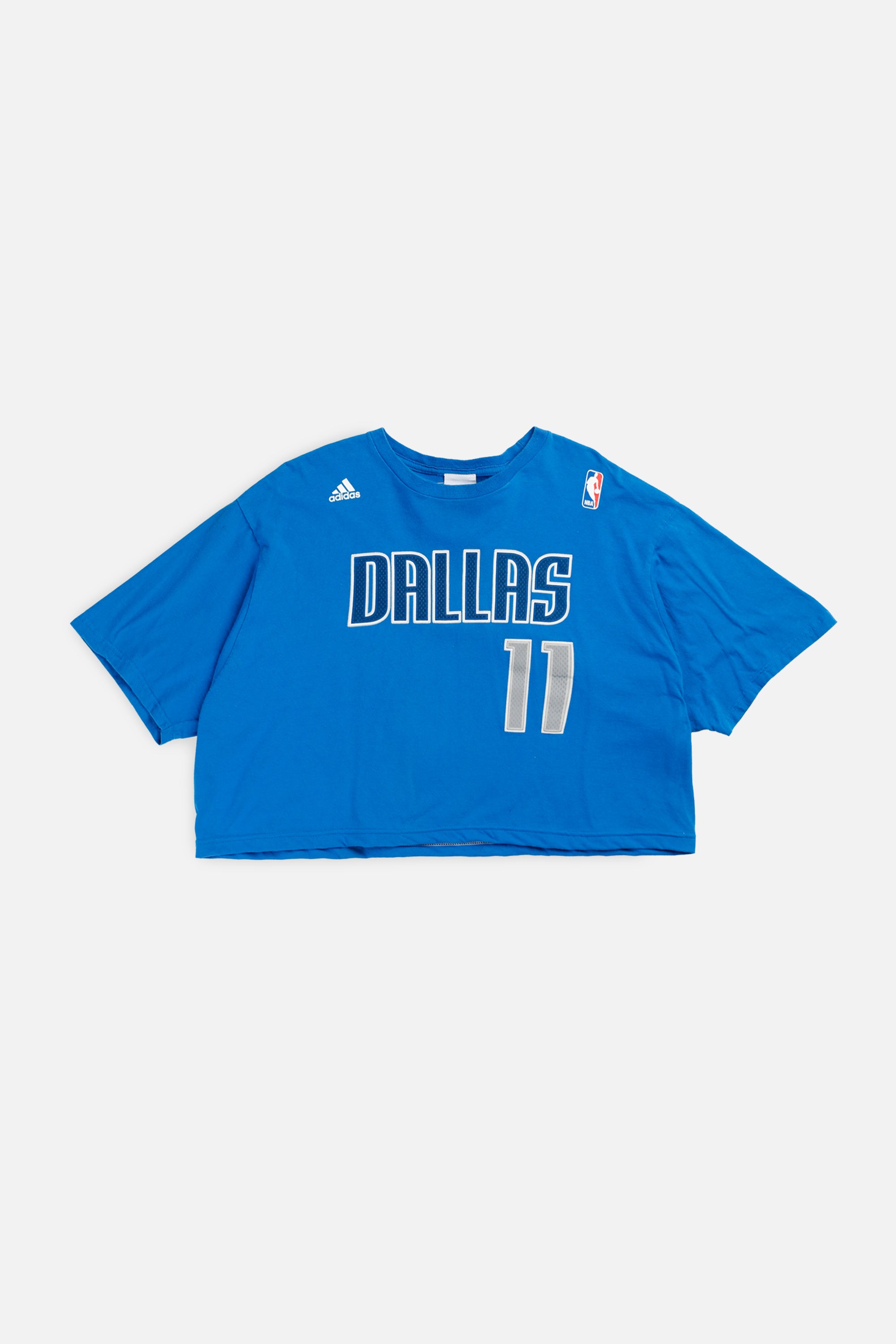 Rework Dallas Mavericks NBA Crop Tee - L-TOPS-NBA-L-Frankie Collective Rare Vintage Streetwear Reworks