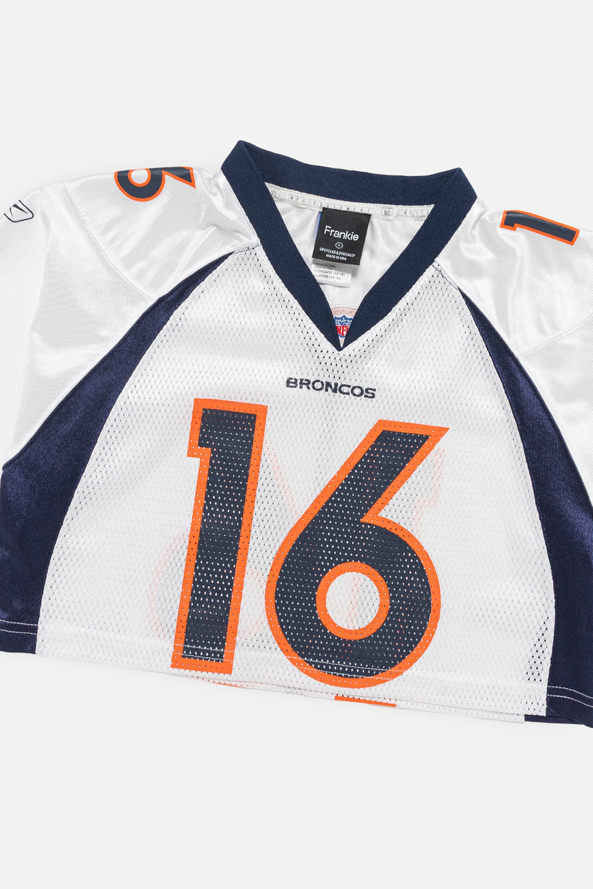 Rework Denver Broncos Crop Jersey-NFL-Frankie Collective-Rework-Vintage-Streetwear
