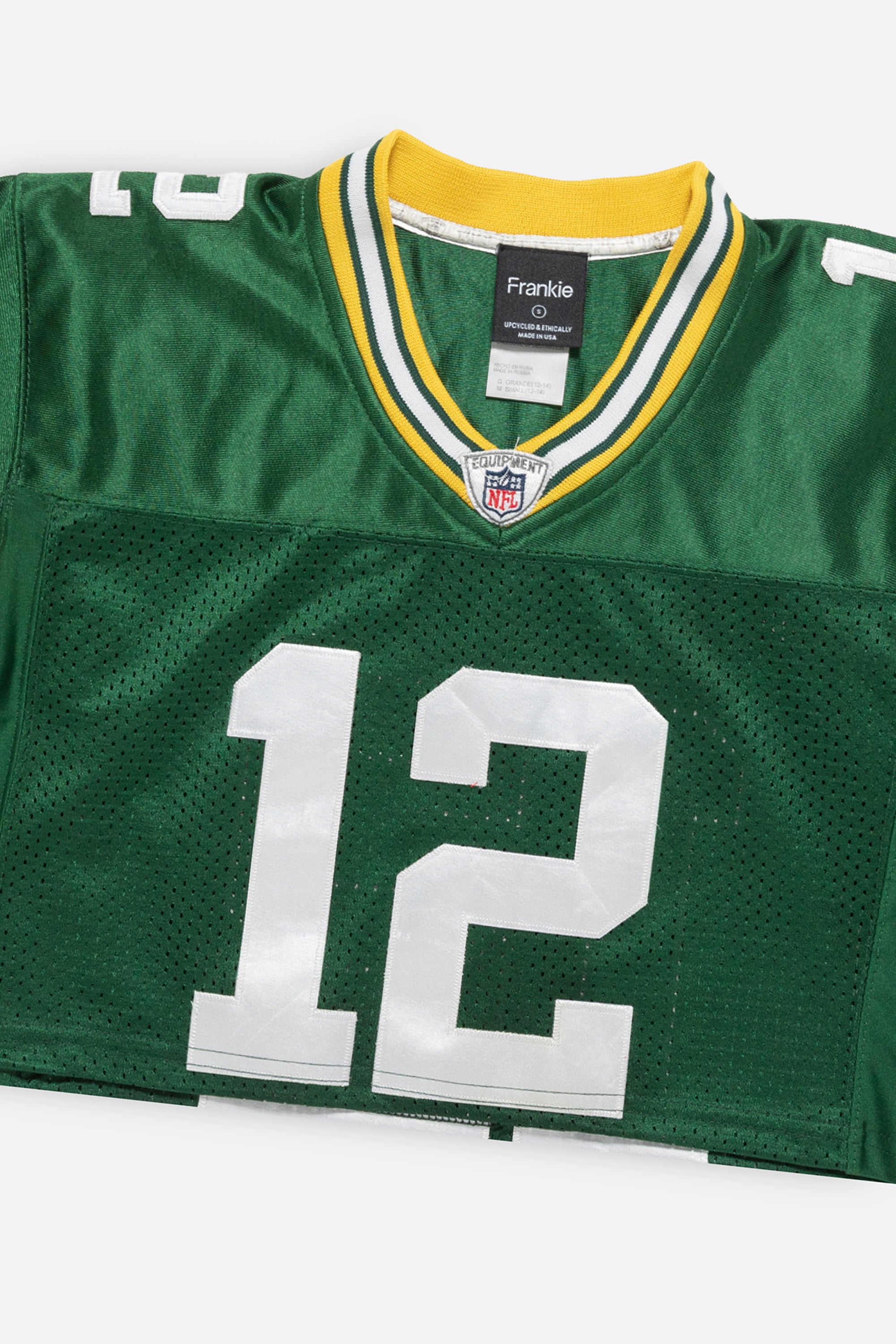 Rework Green Bay Packers Crop Jersey-NFL-Frankie Collective-Rework-Vintage-Streetwear