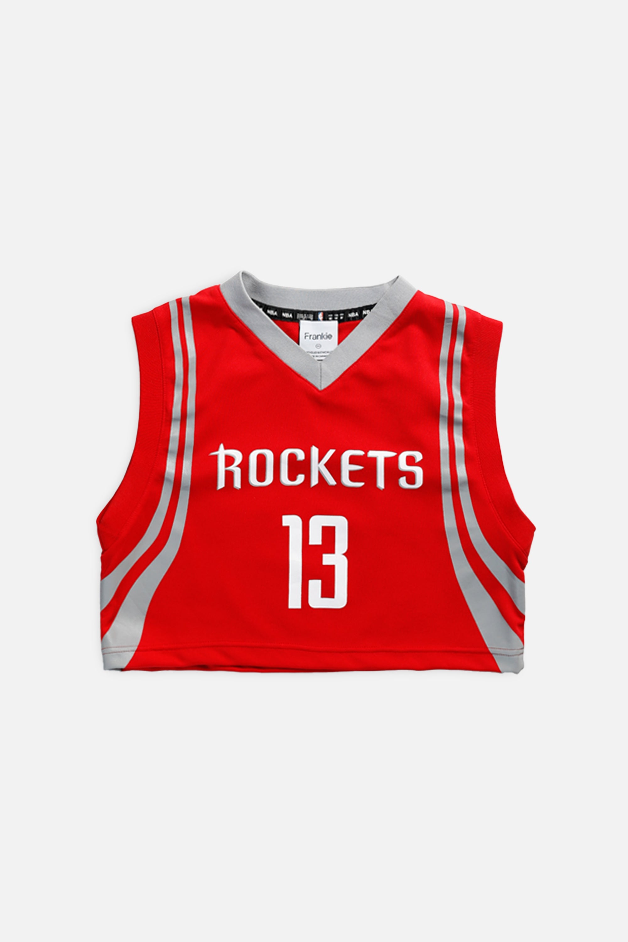 Rework Houston Rockets NBA Crop Jersey - XS-JERSEYS-NBA-XS-Frankie Collective Rare Vintage Streetwear Reworks