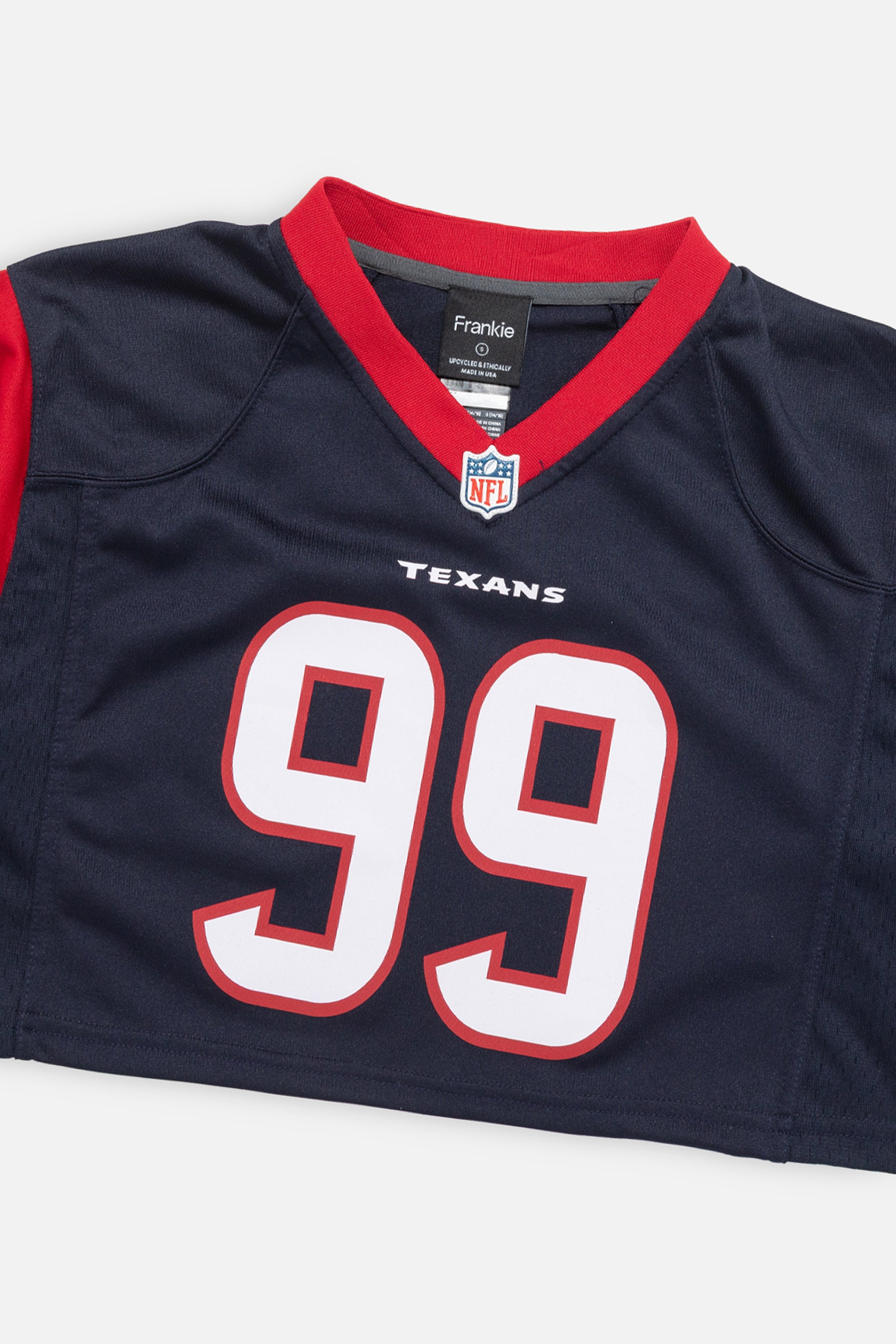 Rework Houston Texans Crop Jersey-NFL-Frankie Collective-Rework-Vintage-Streetwear