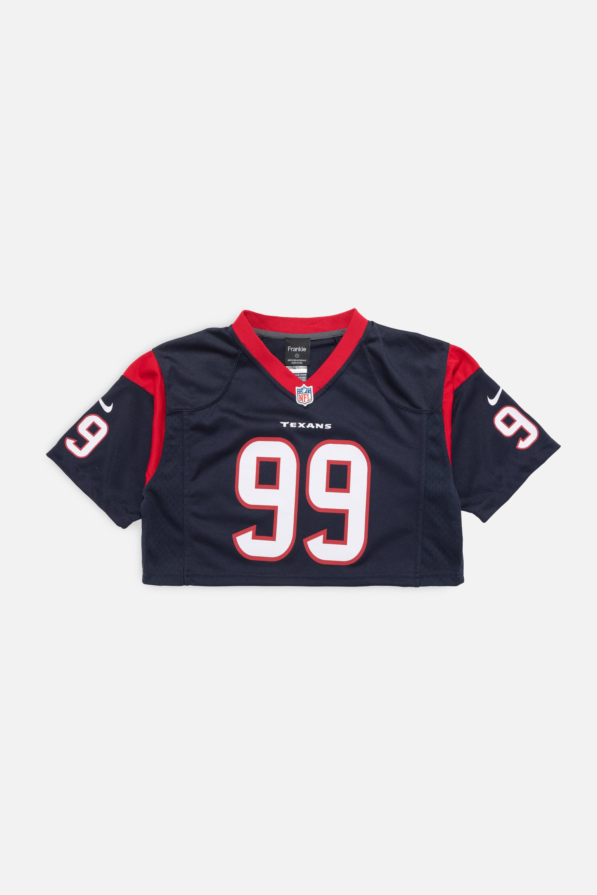 Rework Houston Texans Crop Jersey-NFL-Frankie Collective-Rework-Vintage-Streetwear