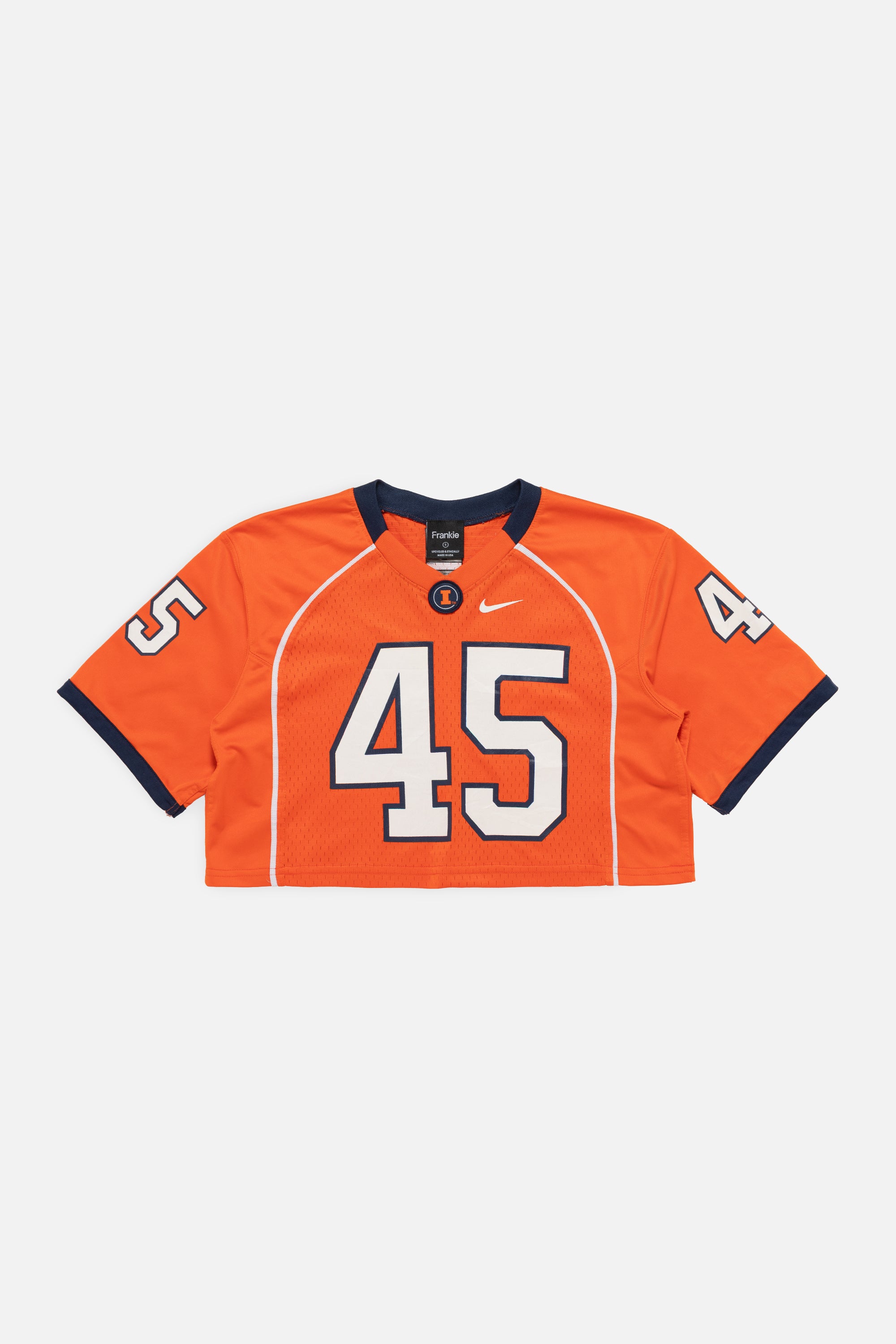 Rework Illinois Fighting Illini Crop Jersey-NCAA-Frankie Collective-Rework-Vintage-Streetwear