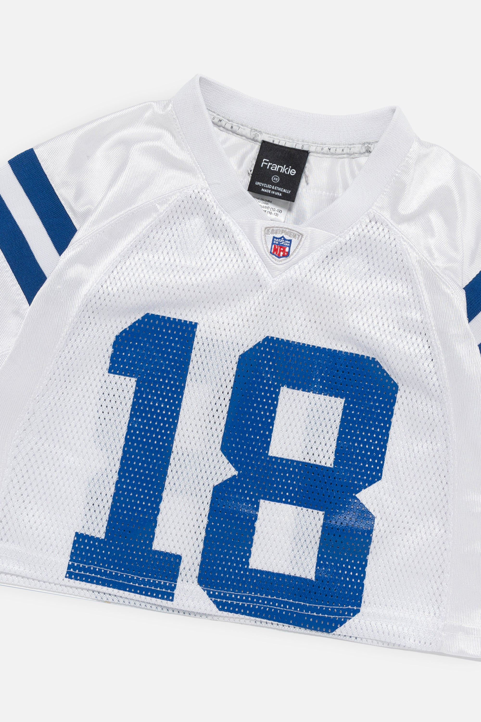 Rework Indianapolis Colts Crop Jersey-NFL-Frankie Collective-Rework-Vintage-Streetwear