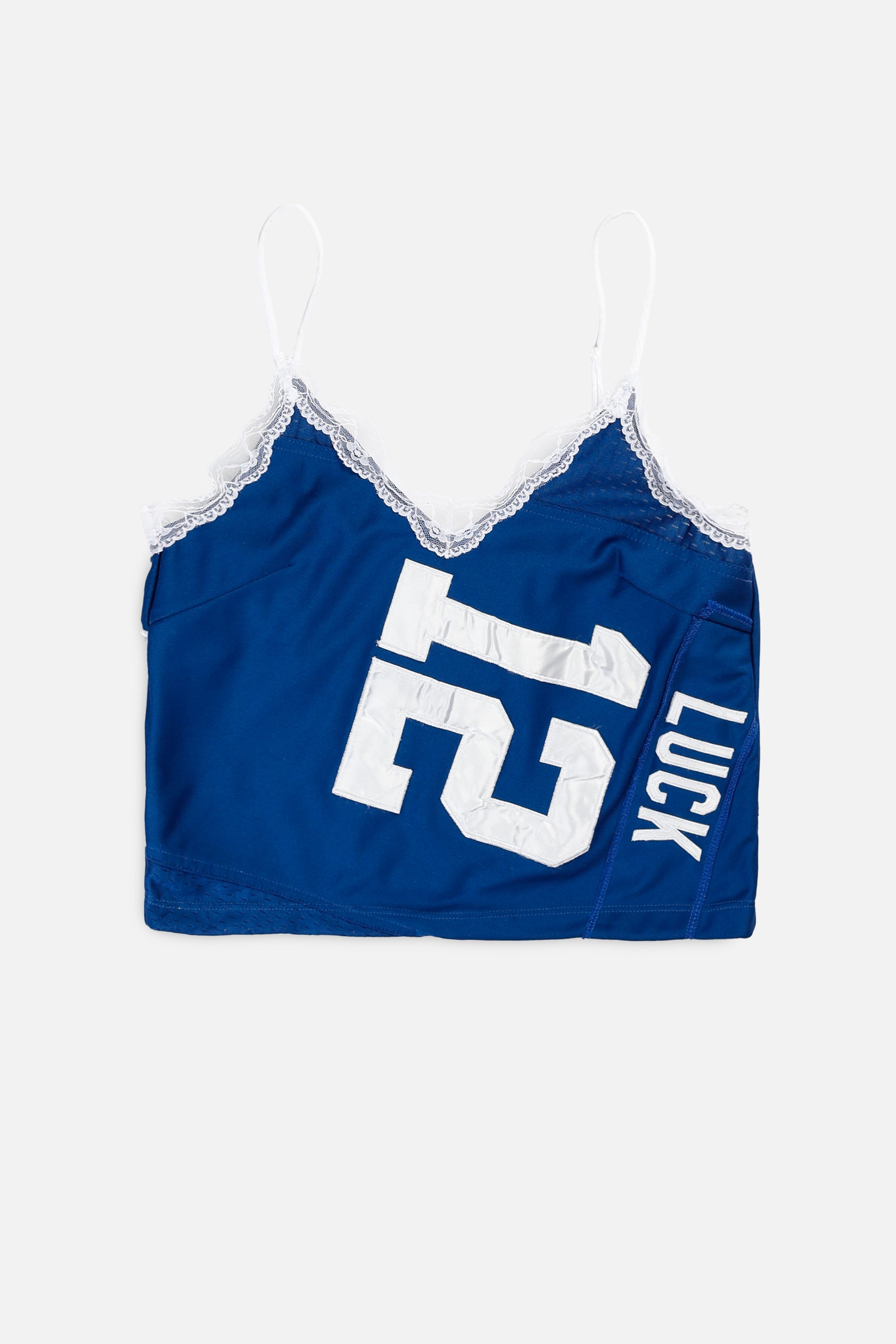 Rework Indianapolis Colts NFL Lace Tank - S-TOPS-NFL-S-Frankie Collective Rare Vintage Streetwear Reworks