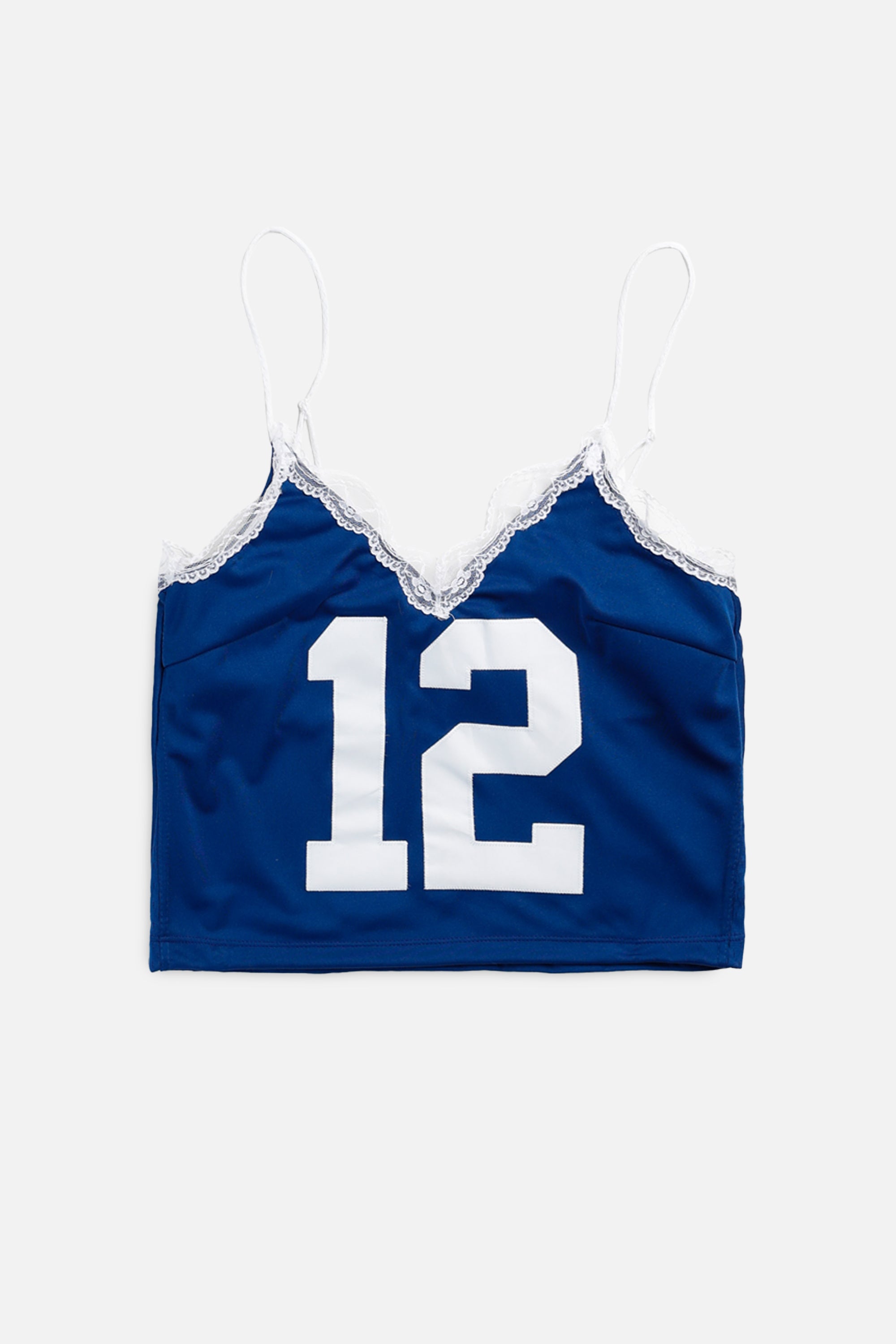 Rework Indianapolis Colts NFL Lace Tank - XS-TOPS-NFL-XS-Frankie Collective Rare Vintage Streetwear Reworks