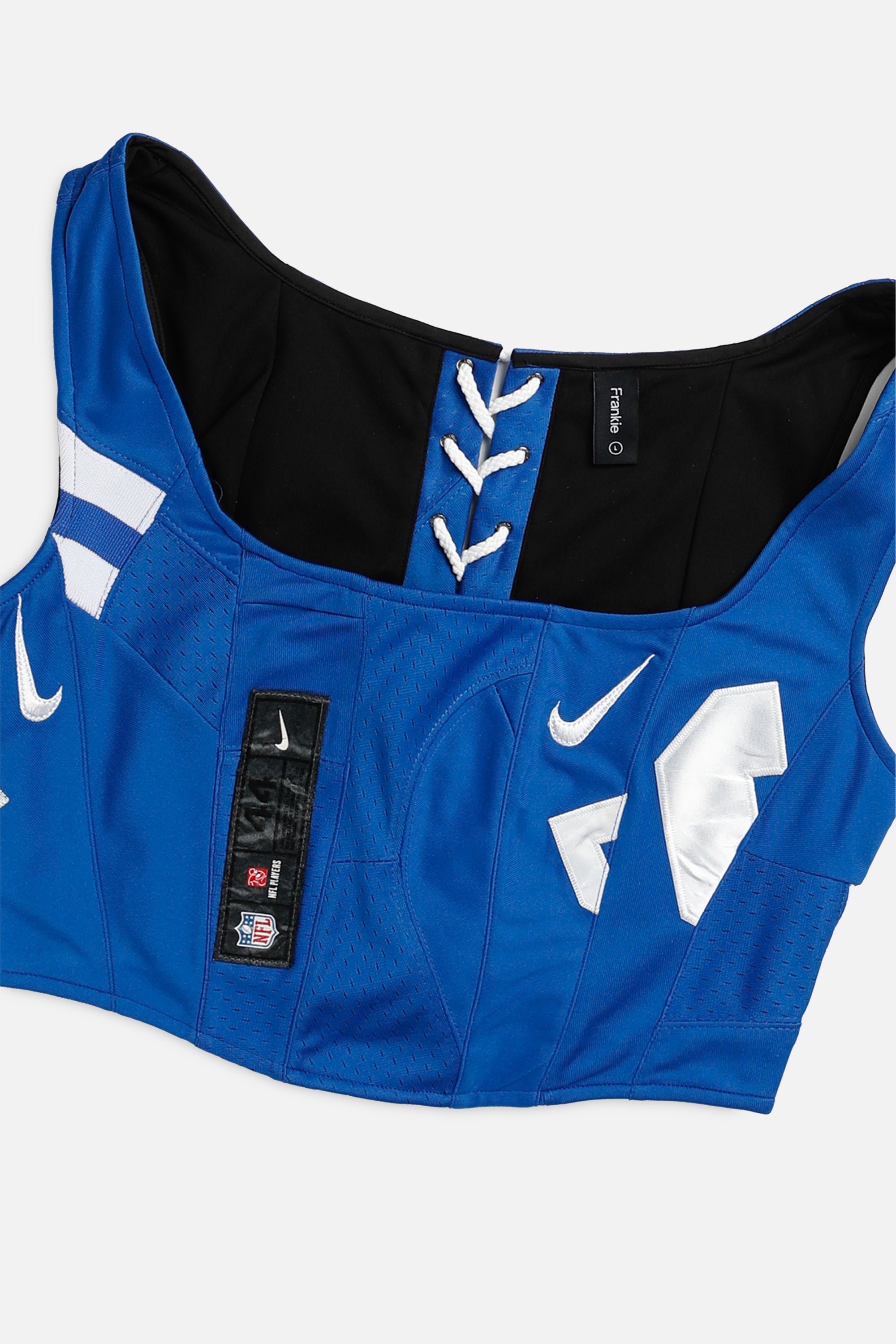 Rework Indianapolis Colts NFL Corset - L-TOPS-NFL-L-Frankie Collective Rare Vintage Streetwear Reworks