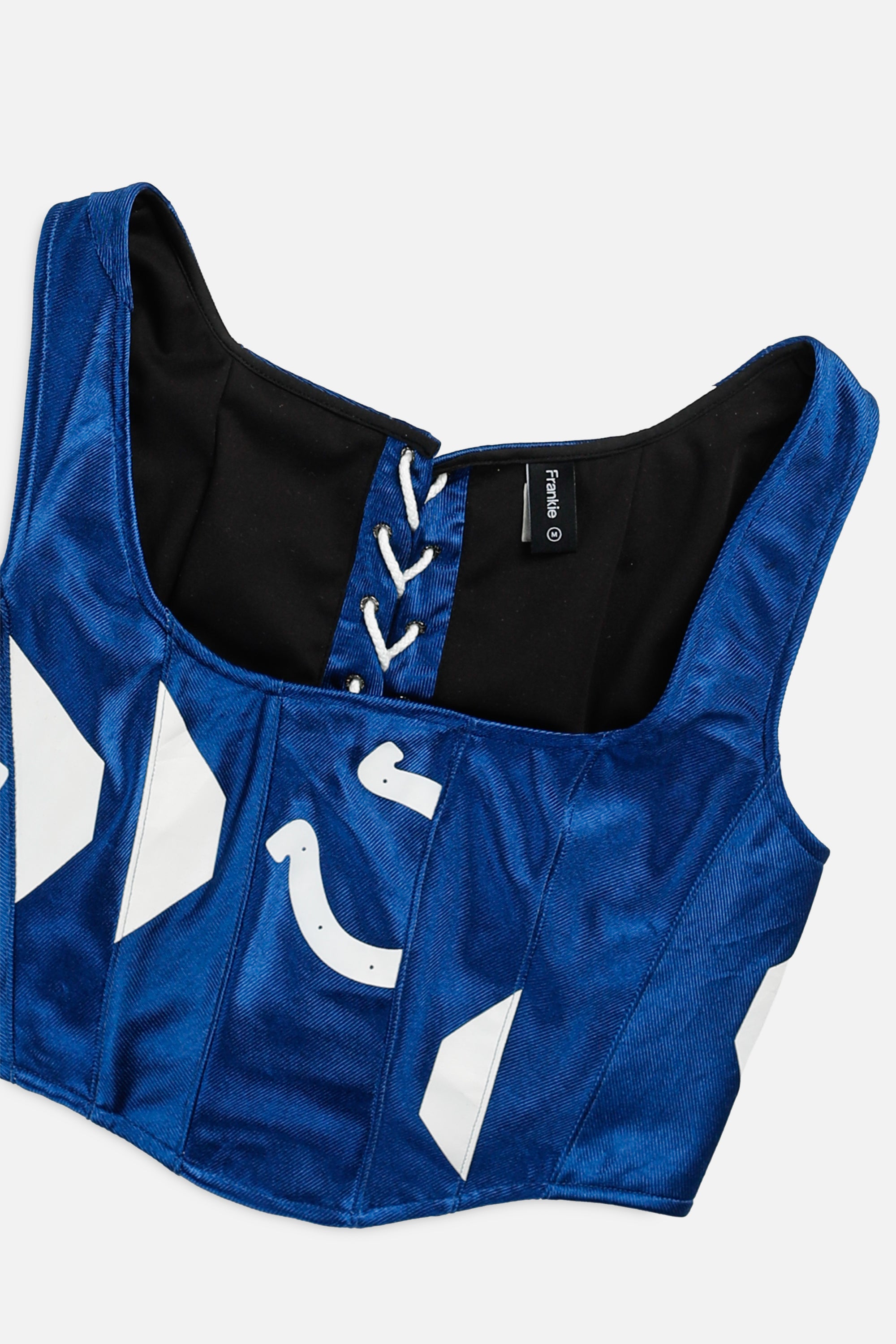 Rework Indianapolis Colts NFL Corset - M-TOPS-NFL-M-Frankie Collective Rare Vintage Streetwear Reworks