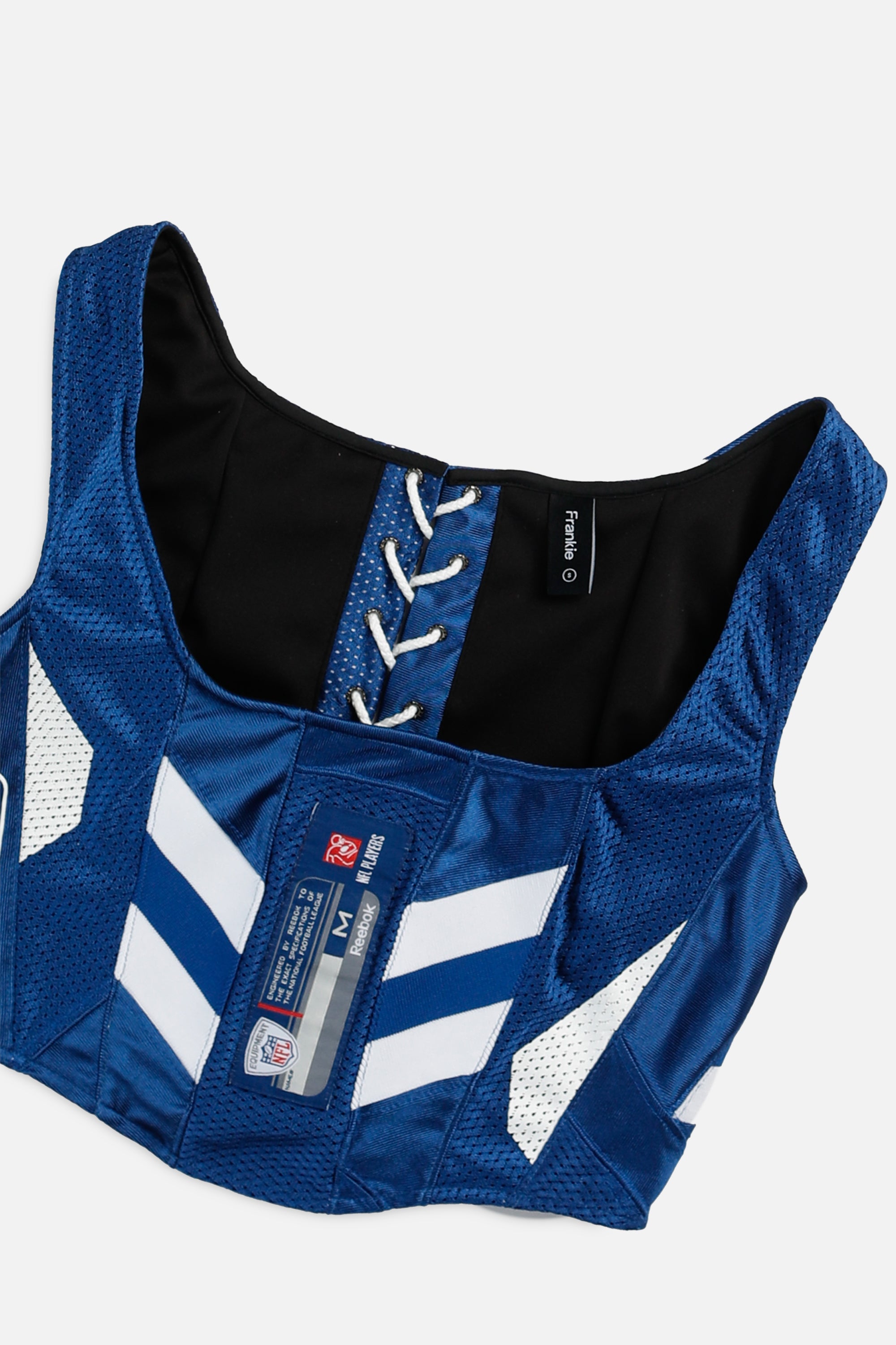 Rework Indianapolis Colts NFL Corset - S-TOPS-NFL-S-Frankie Collective Rare Vintage Streetwear Reworks