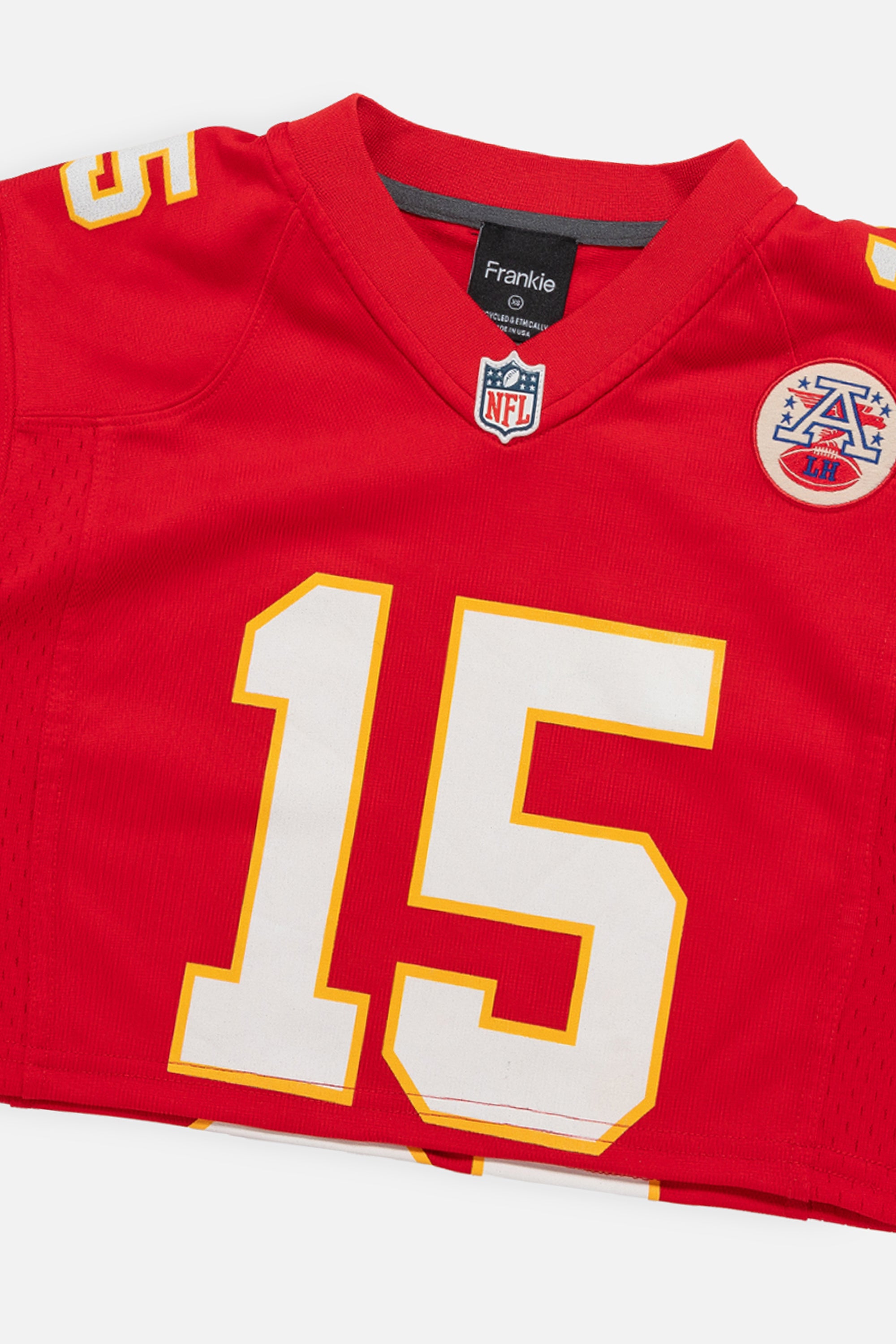Rework Kansas City Chiefs Crop Jersey-NFL-Frankie Collective-Rework-Vintage-Streetwear
