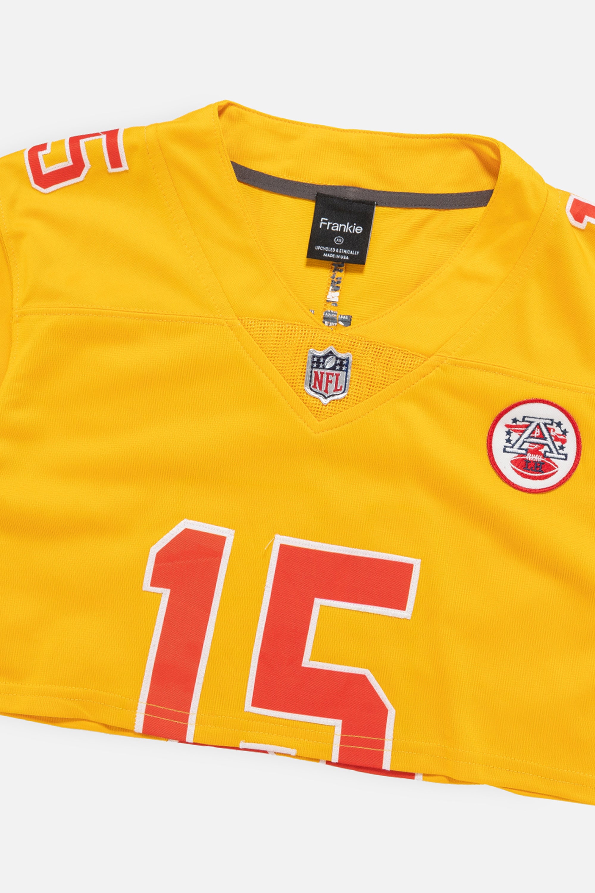 Rework Kansas City Chiefs Crop Jersey-NFL-Frankie Collective-Rework-Vintage-Streetwear