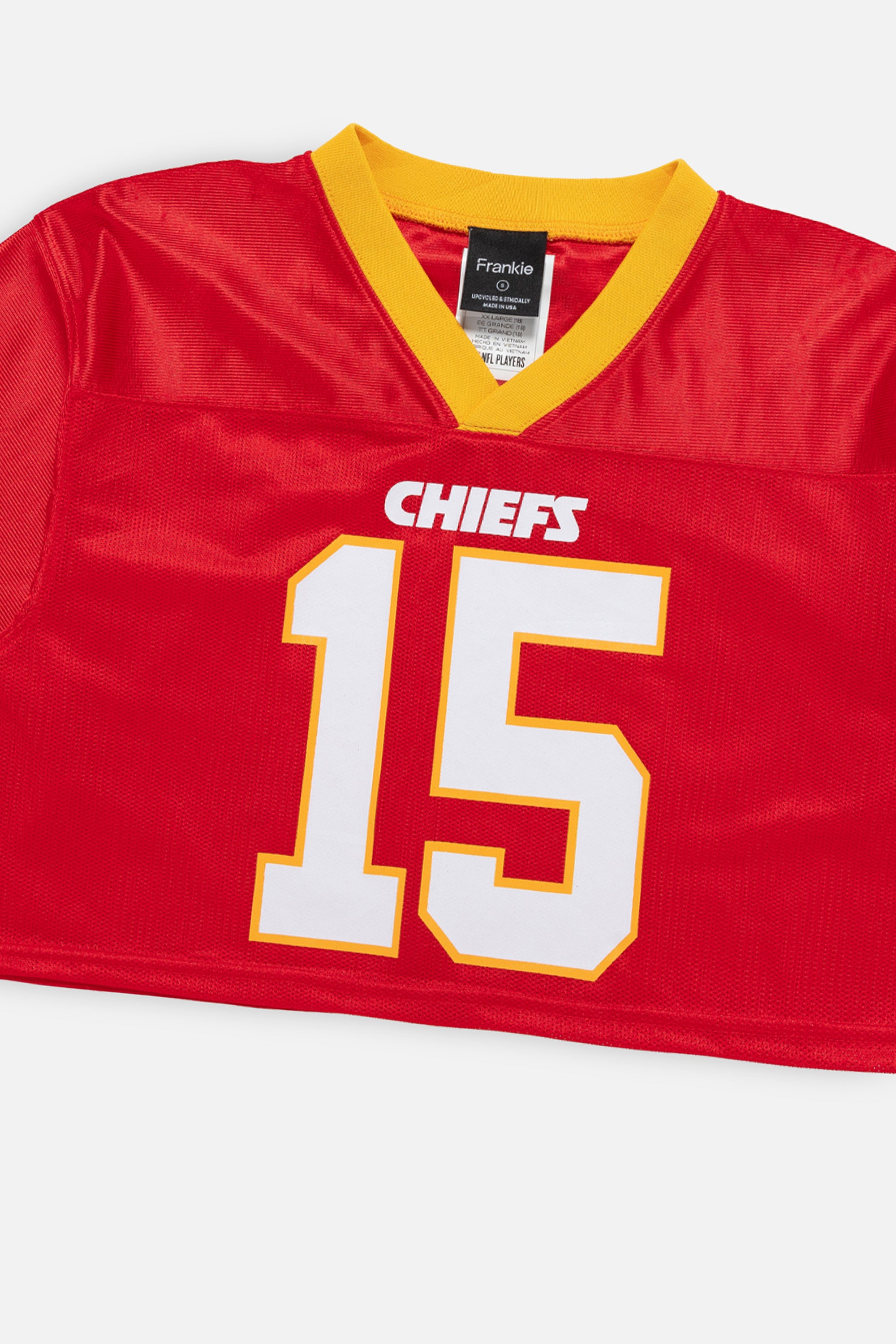 Rework Kansas City Chiefs Crop Jersey-NFL-Frankie Collective-Rework-Vintage-Streetwear