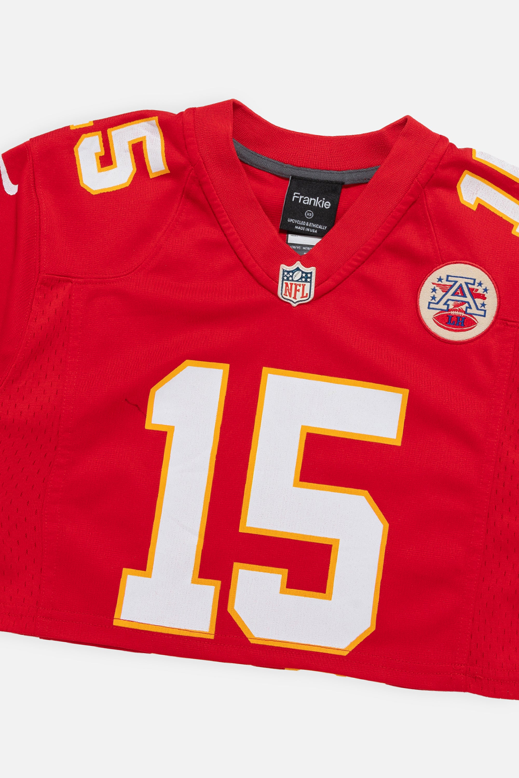 Rework Kansas City Chiefs Crop Jersey-NFL-Frankie Collective-Rework-Vintage-Streetwear