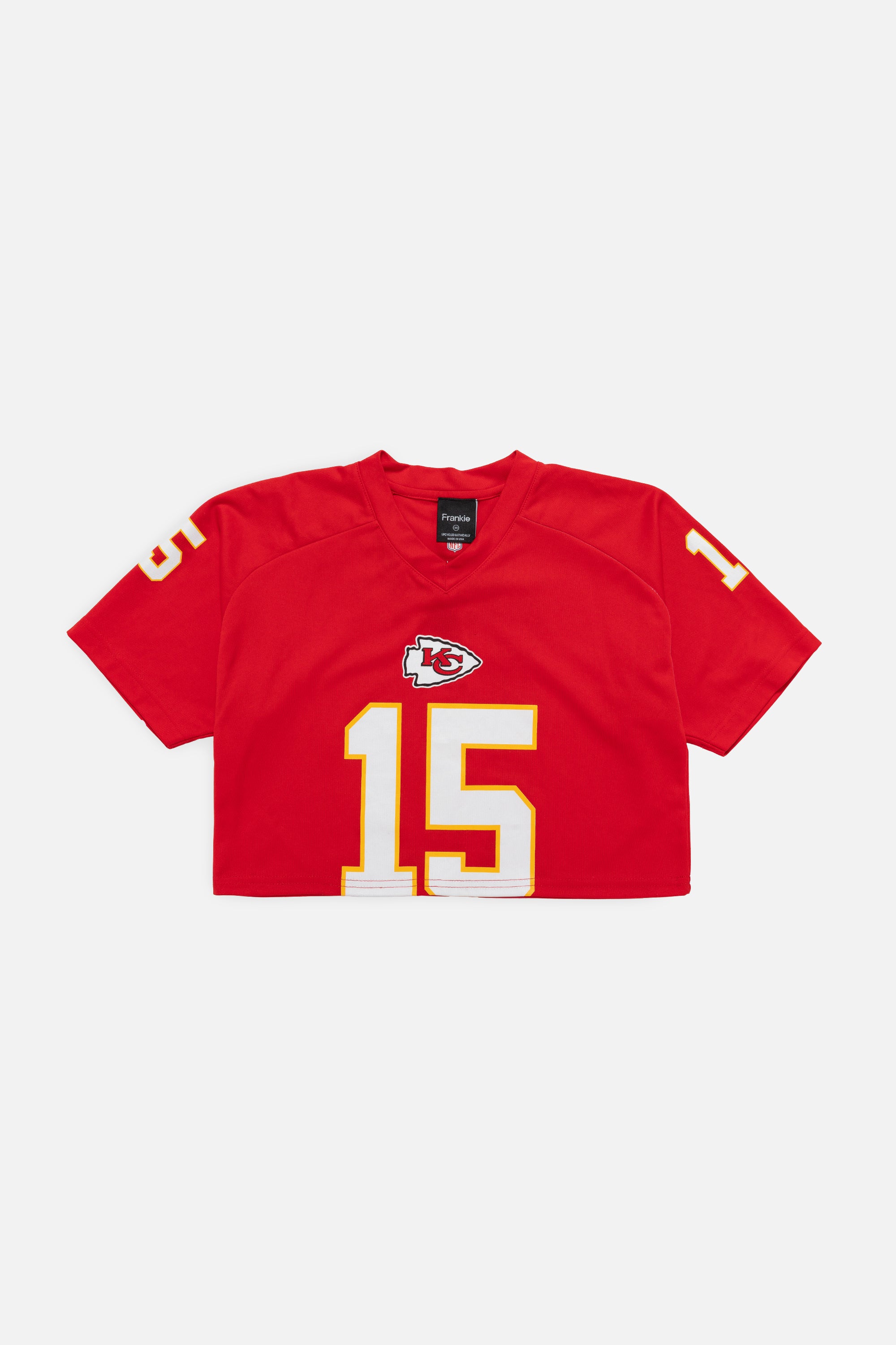 Rework Kansas City Chiefs Crop Jersey-NFL-Frankie Collective-Rework-Vintage-Streetwear
