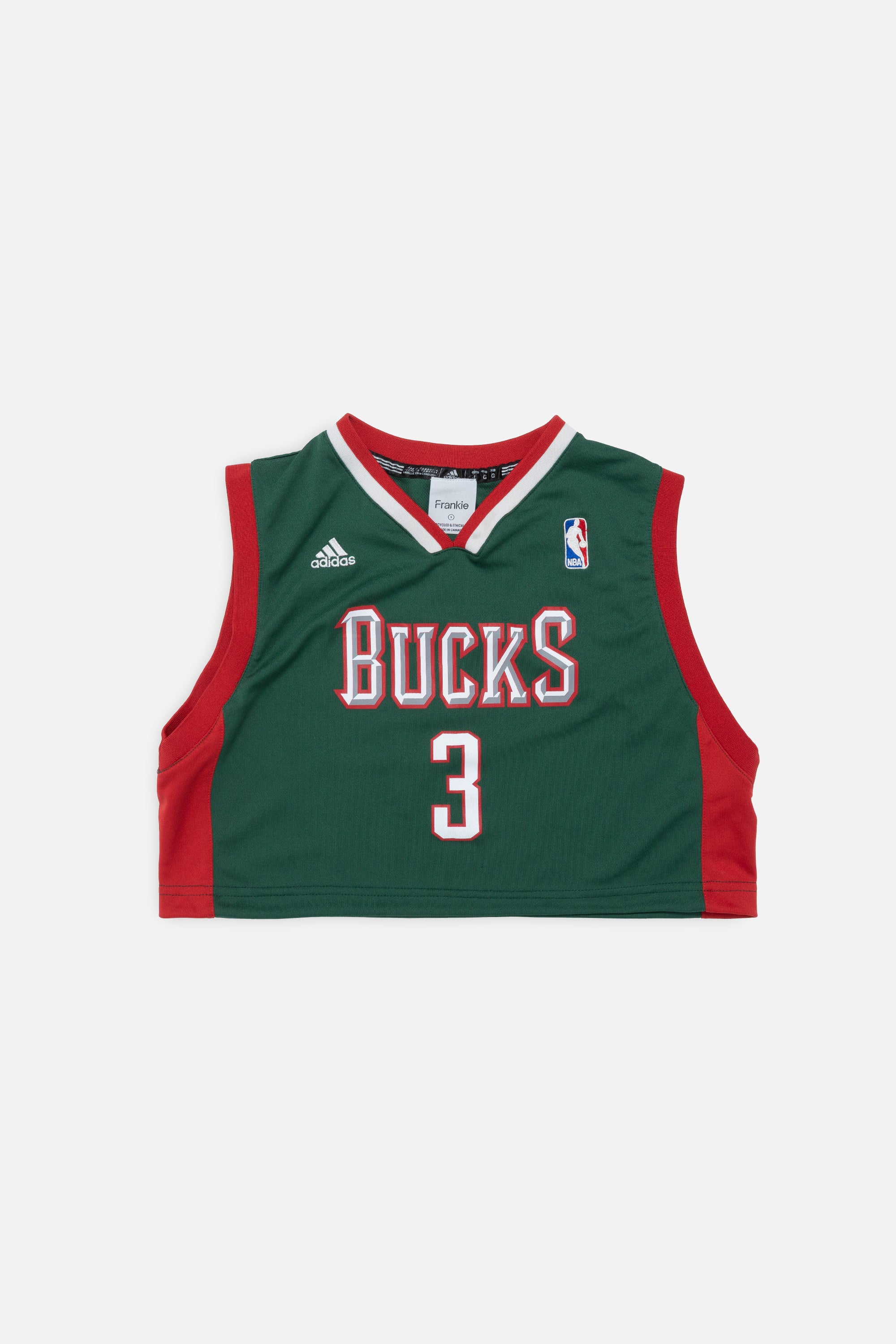 Rework Milwaukee Bucks Crop Jersey - S-JERSEYS-NBA-Frankie Collective
