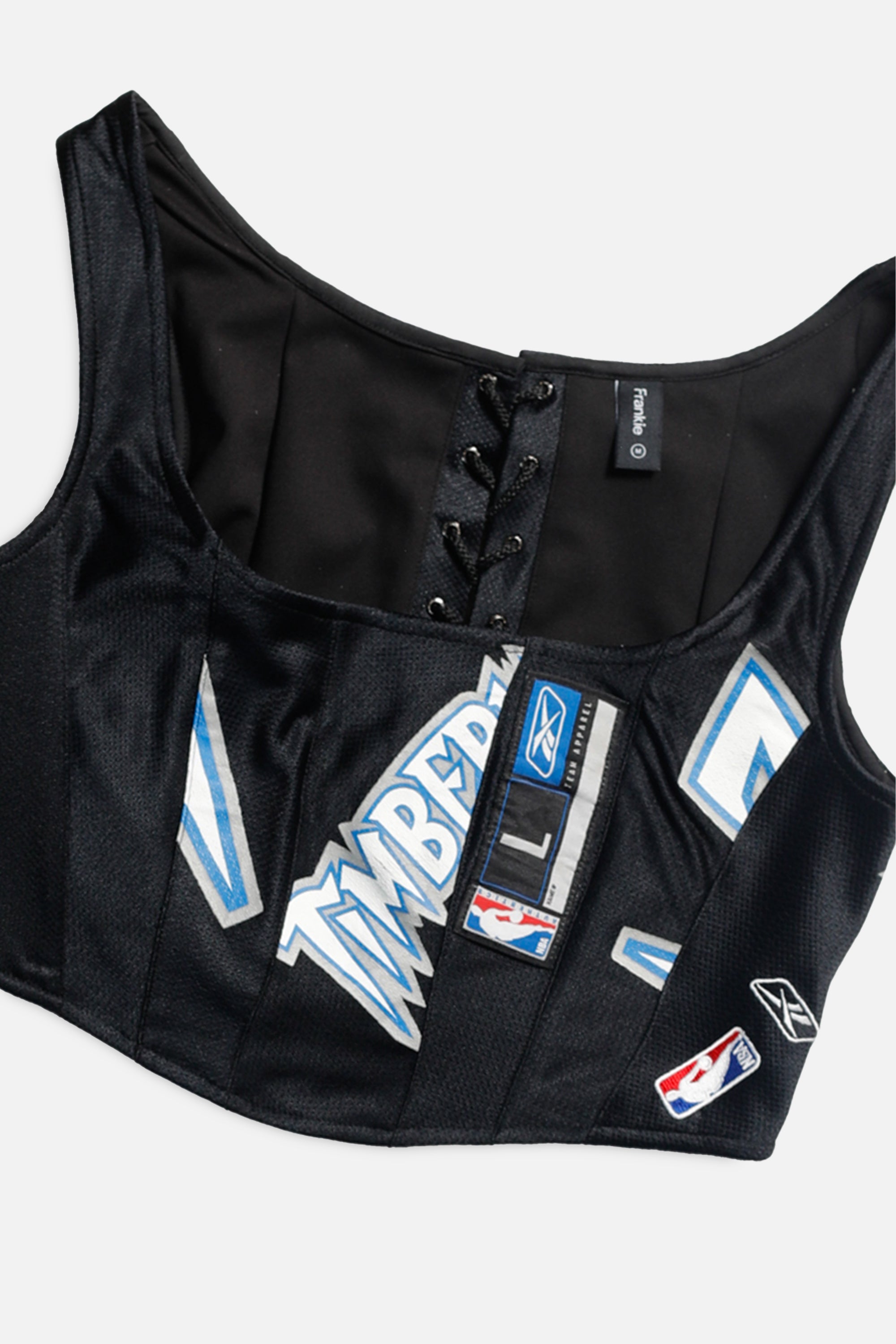Rework Minnesota Timberwolves NBA Corset - M-TOPS-NBA-M-Frankie Collective Rare Vintage Streetwear Reworks