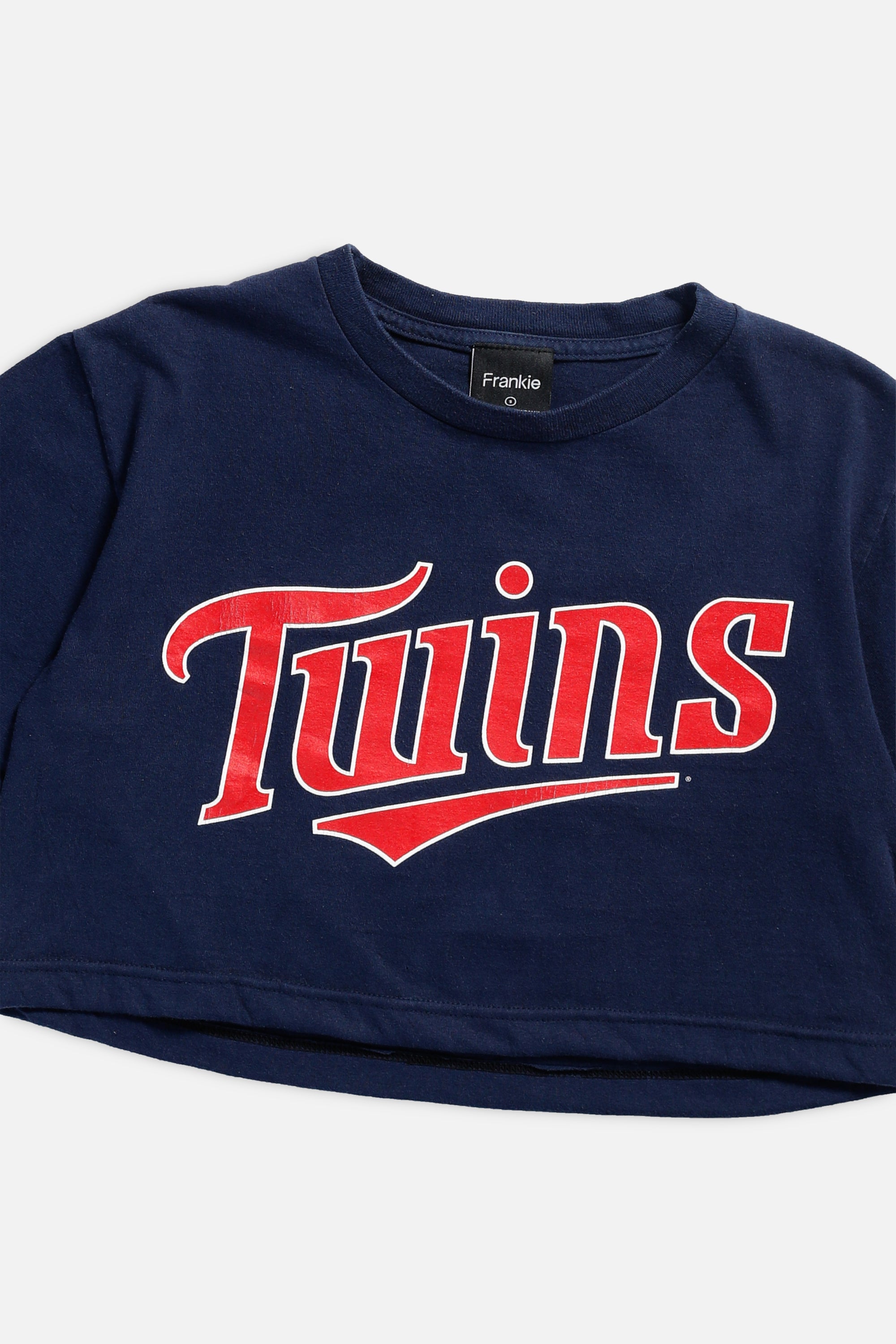 Rework Minnesota Twins MLB Crop Tee - S-T-SHIRTS-MLB-Frankie Collective