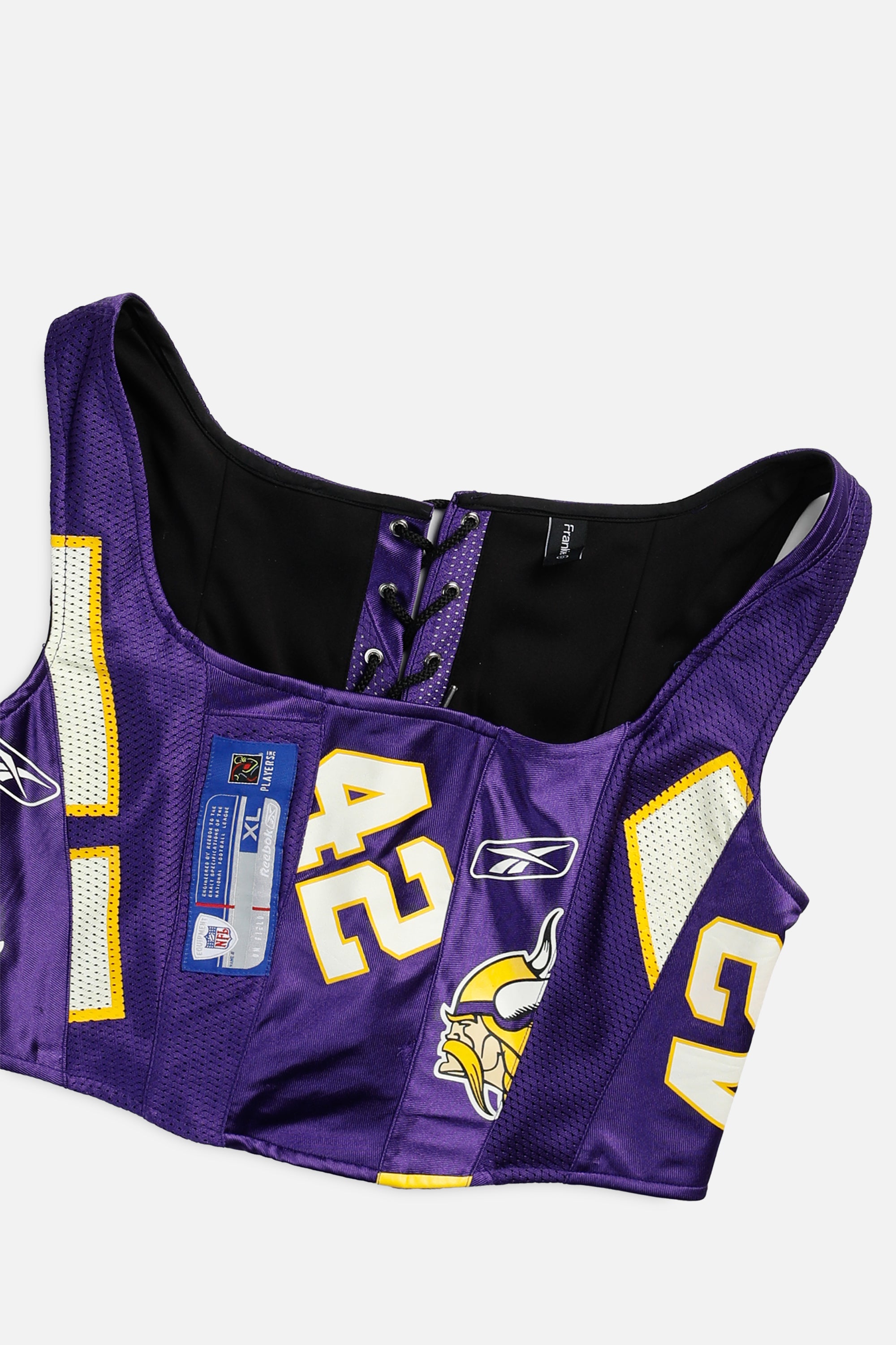 Rework Minnesota Vikings NFL Corset - XL-TOPS-NFL-XL-Frankie Collective Rare Vintage Streetwear Reworks