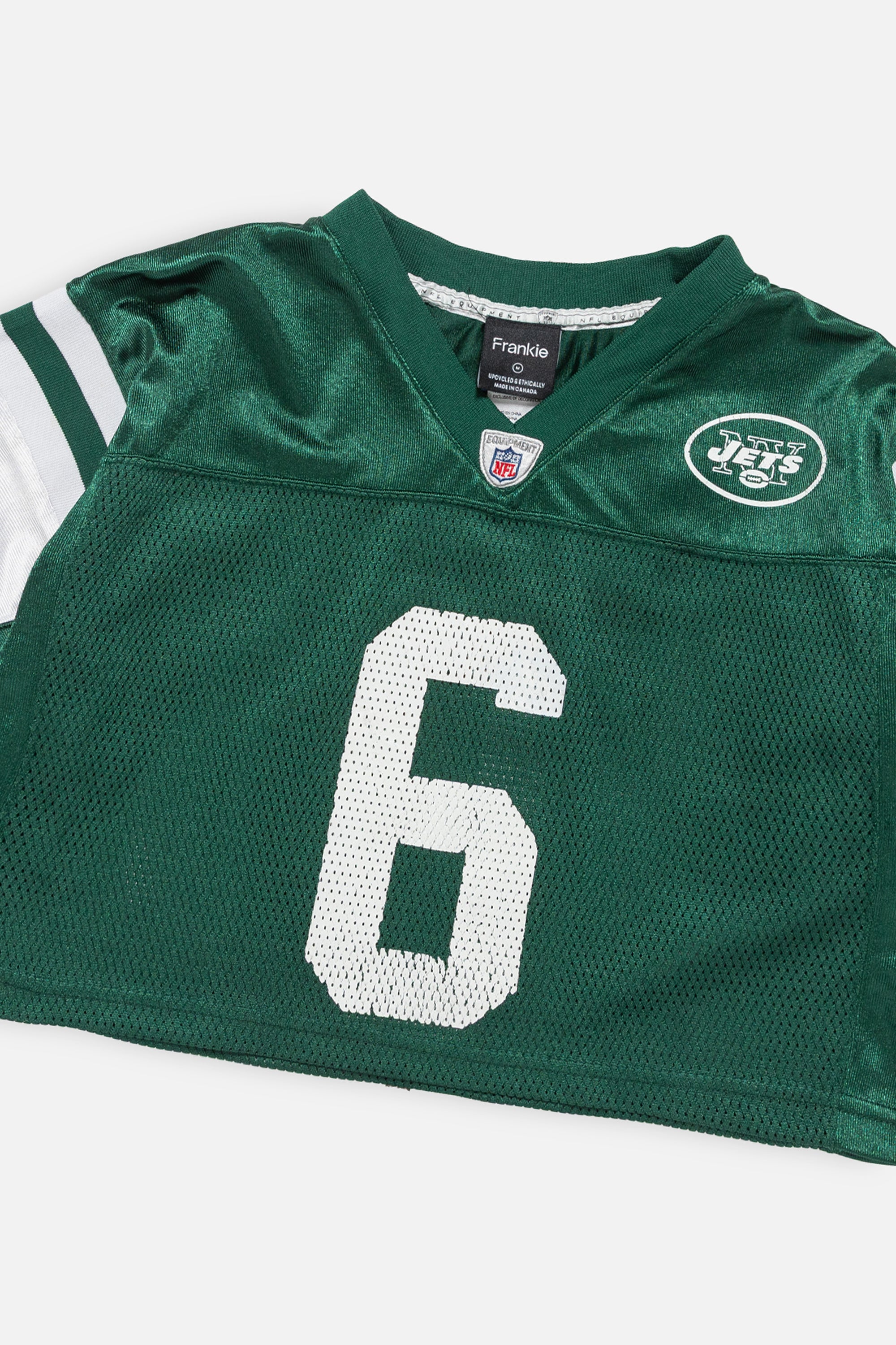 Rework New York Jets Crop Jersey-NFL-Frankie Collective-Rework-Vintage-Streetwear