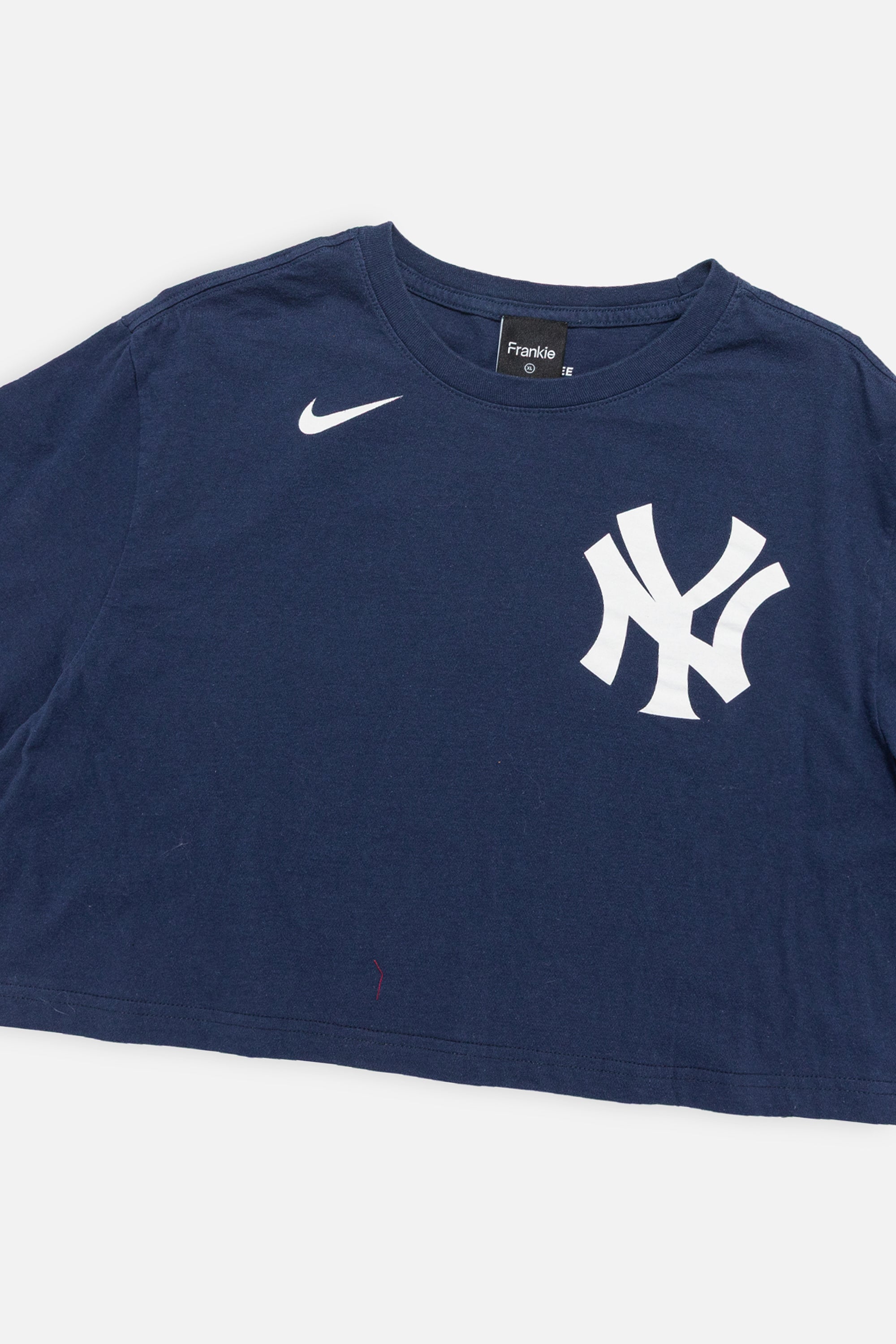 Rework New York Yankees Crop Tee-MLB-Frankie Collective-Rework-Vintage-Streetwear