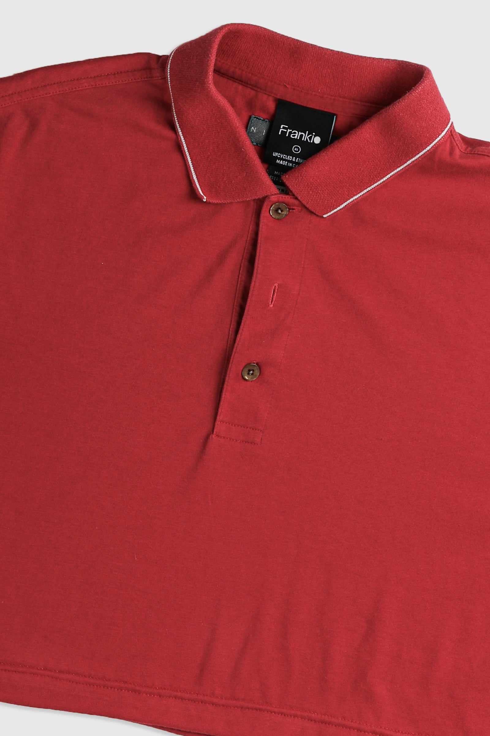 Rework Nike Crop Collared Tee - XL-TOPS-Nike-Frankie Collective Rare Vintage Streetwear Reworks