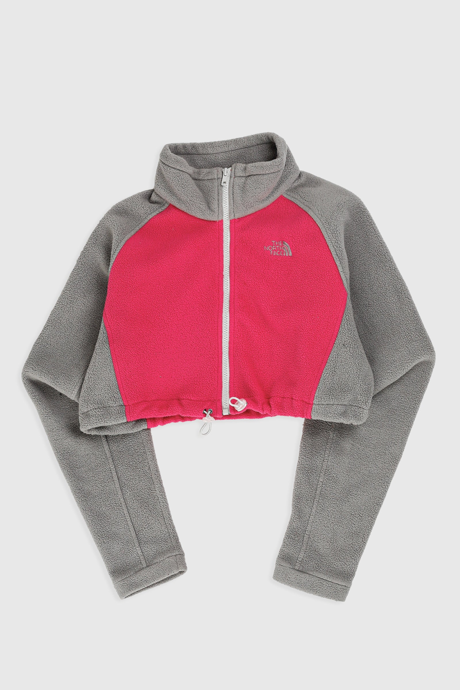 Rework North Face Crop Fleece Jacket - L-SWEATERS-North Face-Frankie Collective Rare Vintage Streetwear Reworks