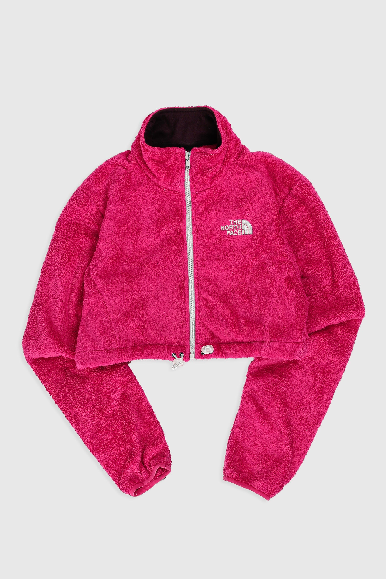Rework North Face Crop Fleece Jacket - XS, S, M, L, XL-SWEATERS-North Face-XS-Frankie Collective Rare Vintage Streetwear Reworks