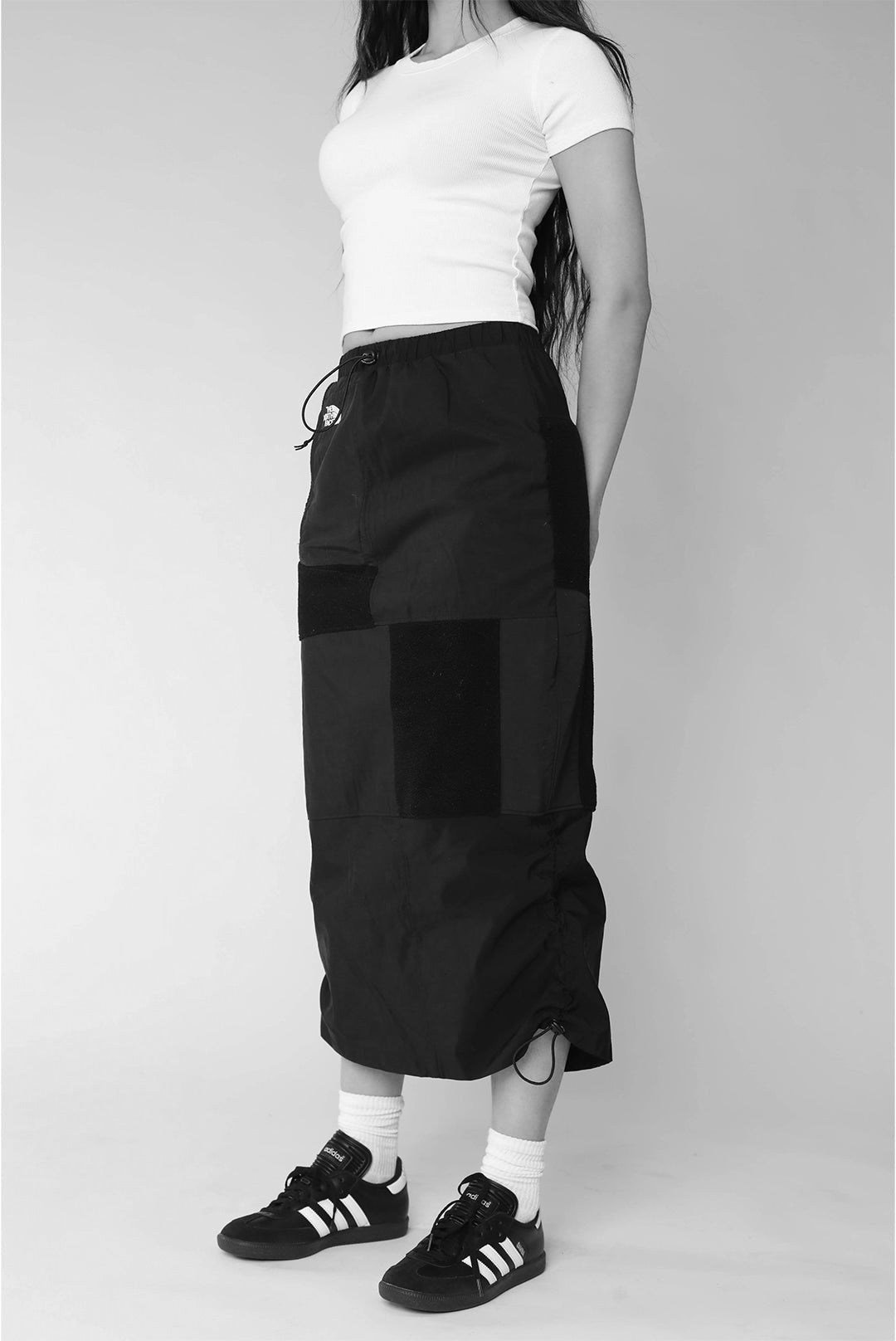 Rework North Face Fleece Long Skirt - XS, S, M, L, XL, XXL-BOTTOMS-North Face-XS-Frankie Collective Rare Vintage Streetwear Reworks
