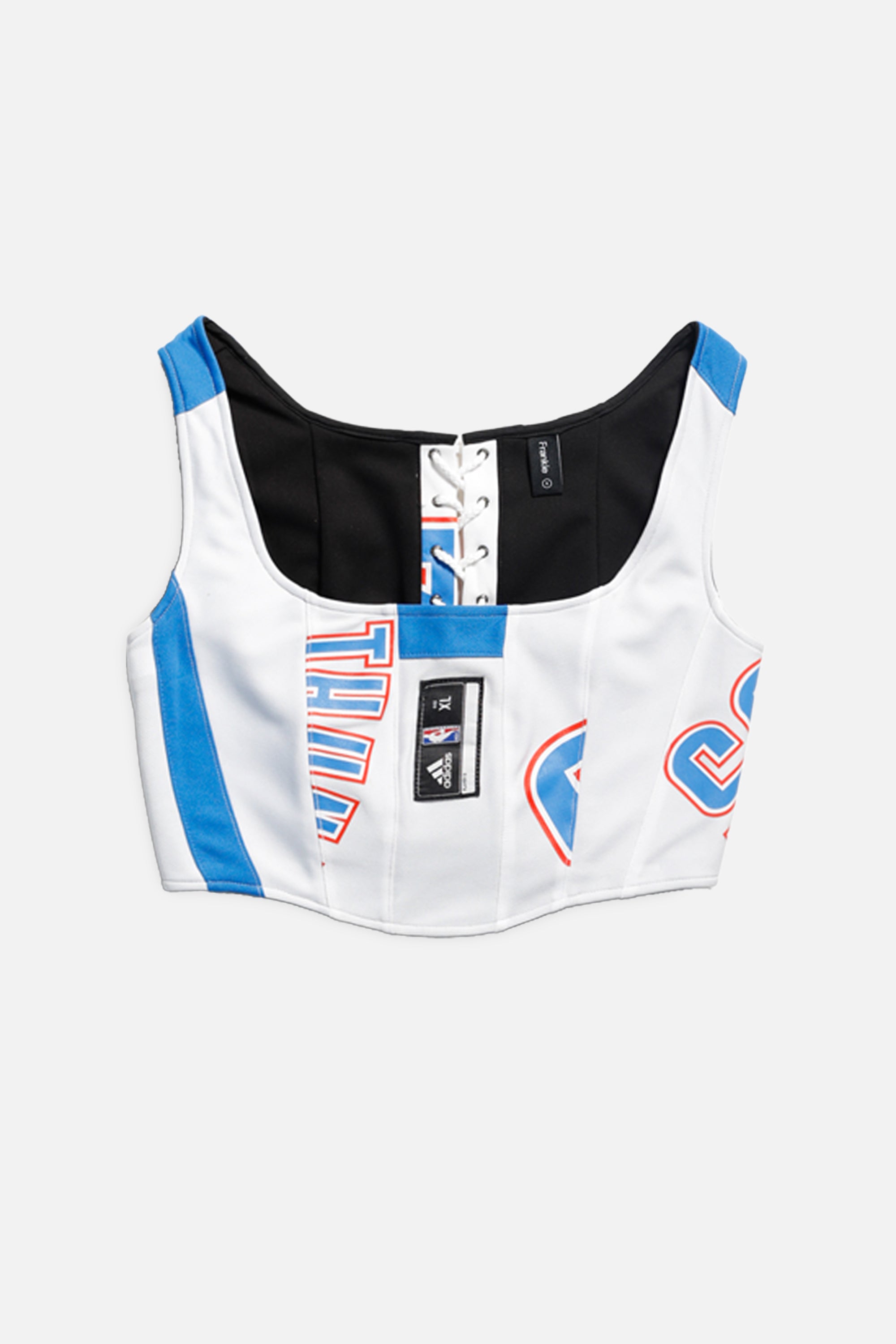 Rework Oklahoma City Thunder NBA Corset - S-TOPS-NBA-S-Frankie Collective Rare Vintage Streetwear Reworks