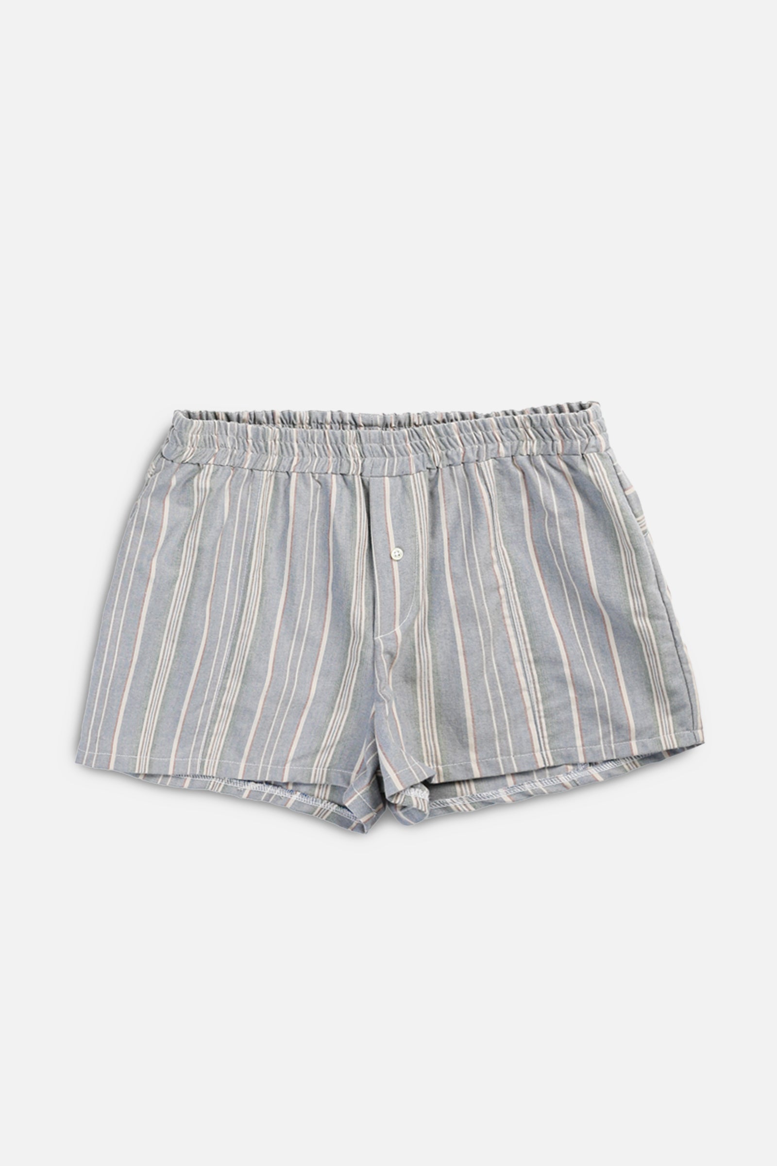 Rework Oxford Mini Boxer Shorts - M-BOTTOMS-vendor-unknown-M-Frankie Collective Rare Vintage Streetwear Reworks