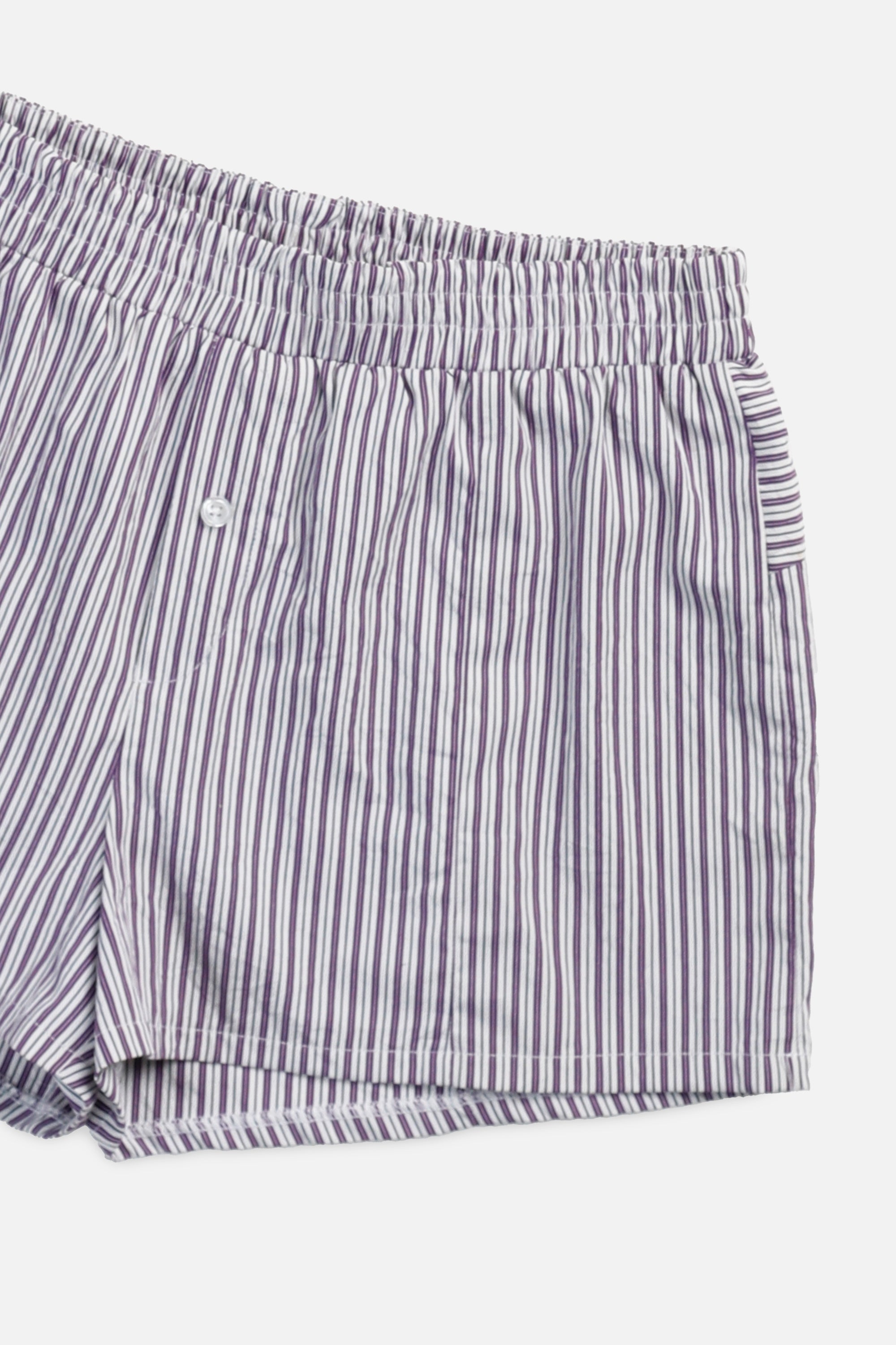 Rework Oxford Mini Boxer Shorts - S-BOTTOMS-vendor-unknown-S-Frankie Collective Rare Vintage Streetwear Reworks