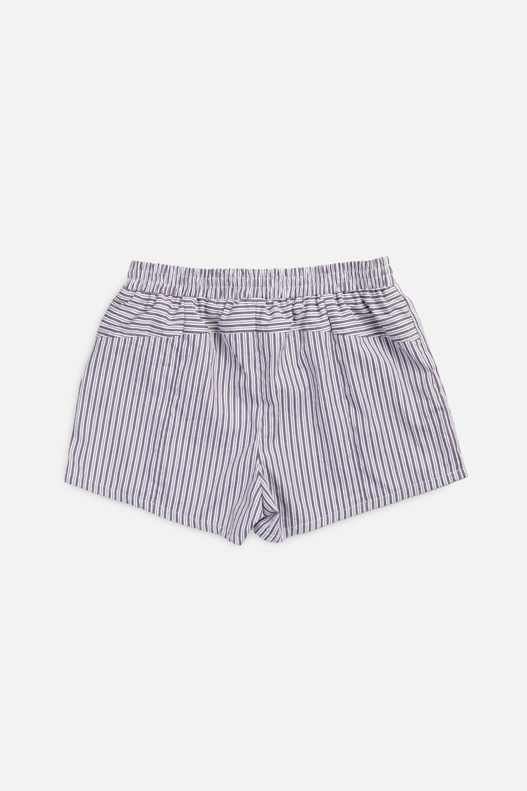 Rework Oxford Mini Boxer Shorts - S-BOTTOMS-vendor-unknown-S-Frankie Collective Rare Vintage Streetwear Reworks