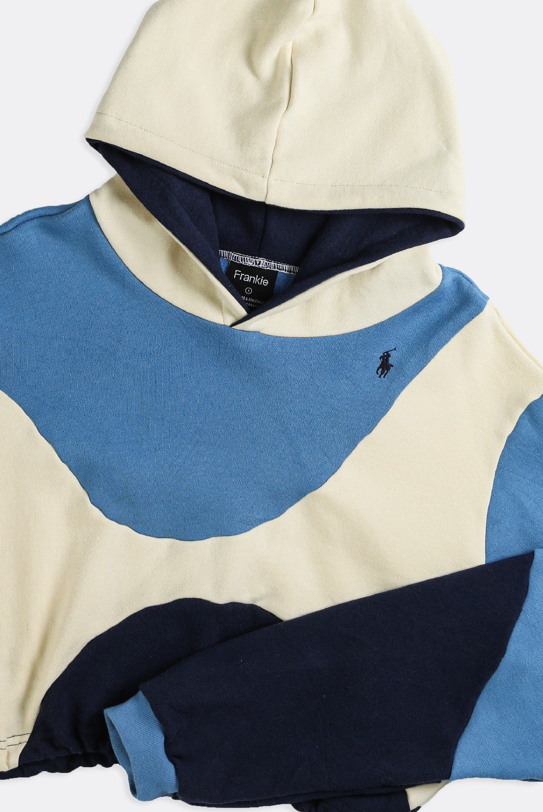Rework Polo Wave Crop Sweatshirt - S, M-SWEATERS-Polo-Frankie Collective