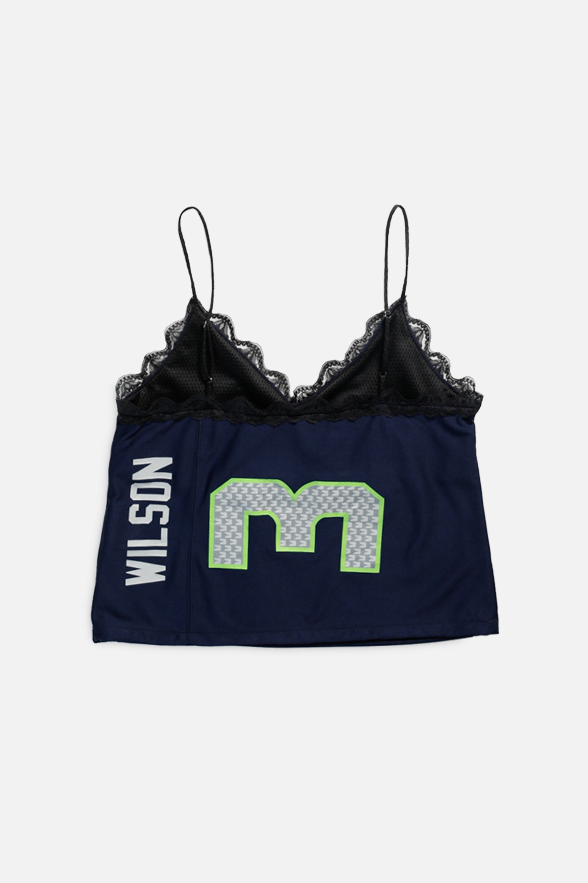 Rework Seattle Seahawks NFL Lace Tank -L-TOPS-NFL-L-Frankie Collective Rare Vintage Streetwear Reworks