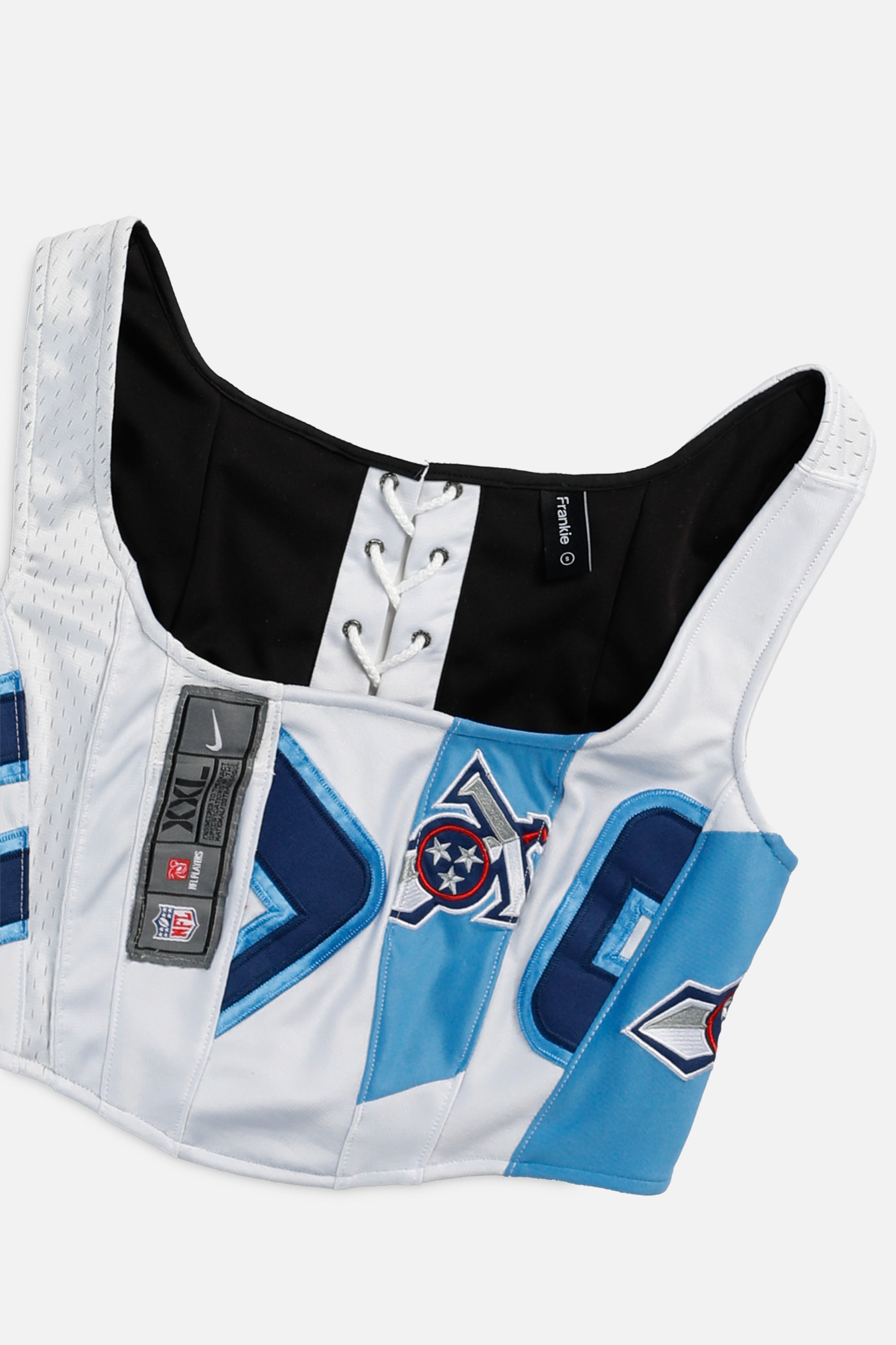 Rework Tennessee Titans NFL Corset - S-TOPS-NFL-S-Frankie Collective Rare Vintage Streetwear Reworks