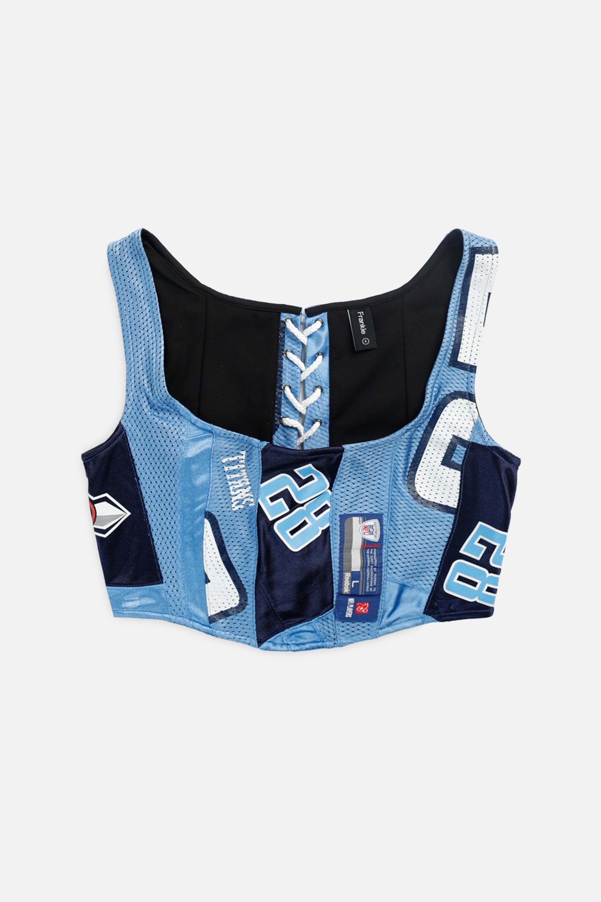 Rework Tennessee Titans NFL Corset - S-TOPS-NFL-S-Frankie Collective Rare Vintage Streetwear Reworks