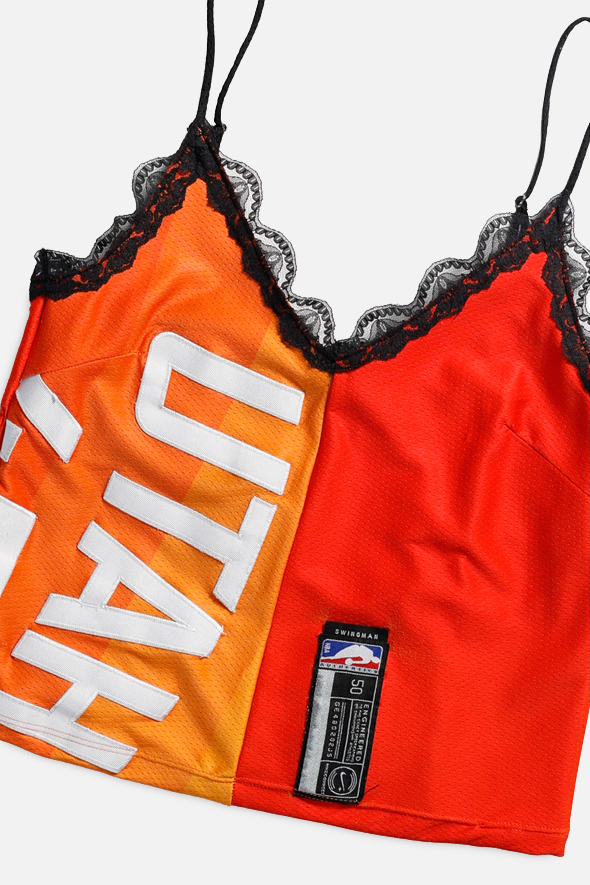 Rework Utah NBA Lace Tank - S-TOPS-NBA-S-Frankie Collective Rare Vintage Streetwear Reworks